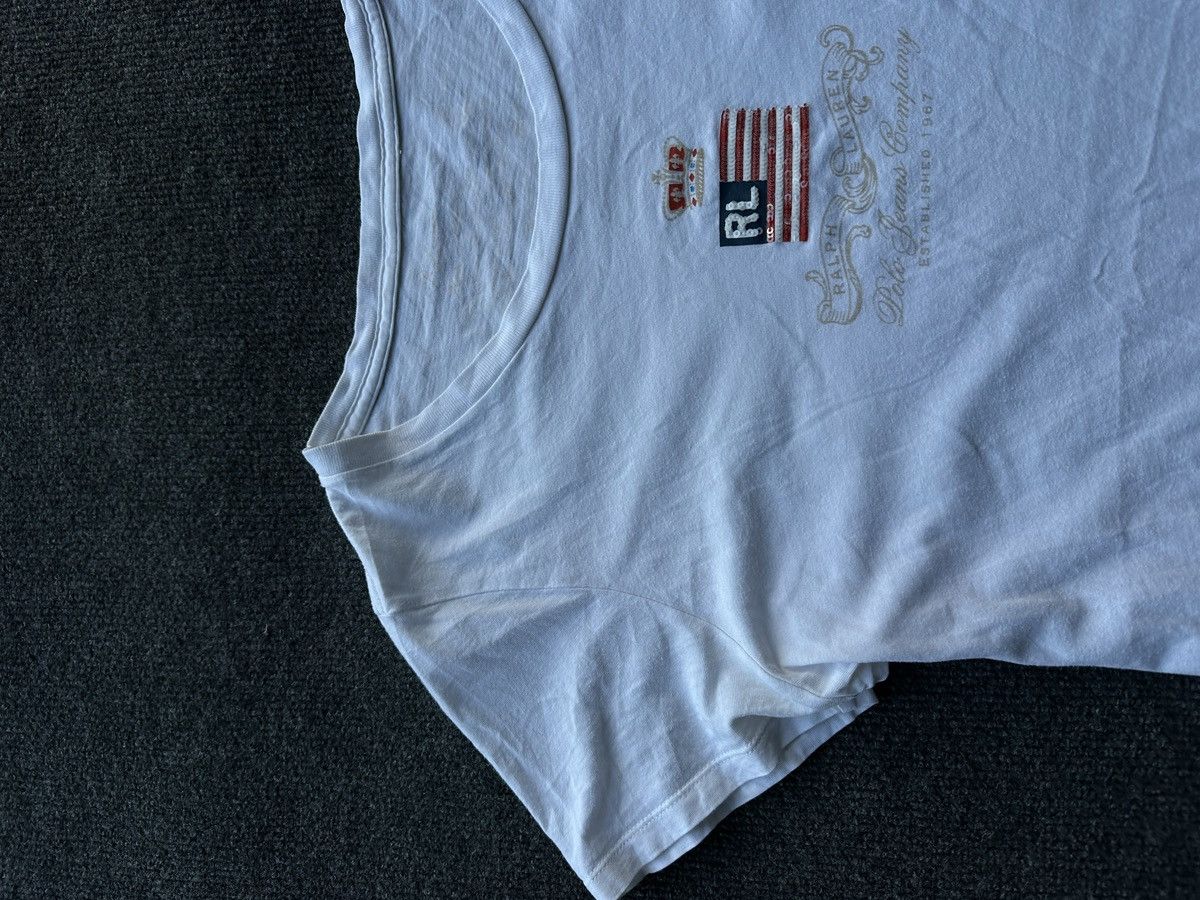 Polo Ralph Lauren 🚨 RALPH LAUREN RL POLO JEANS COMPANY USA FLAG LOGO WOMEN TEE Size L / US 10 / IT 46 - 3 Thumbnail