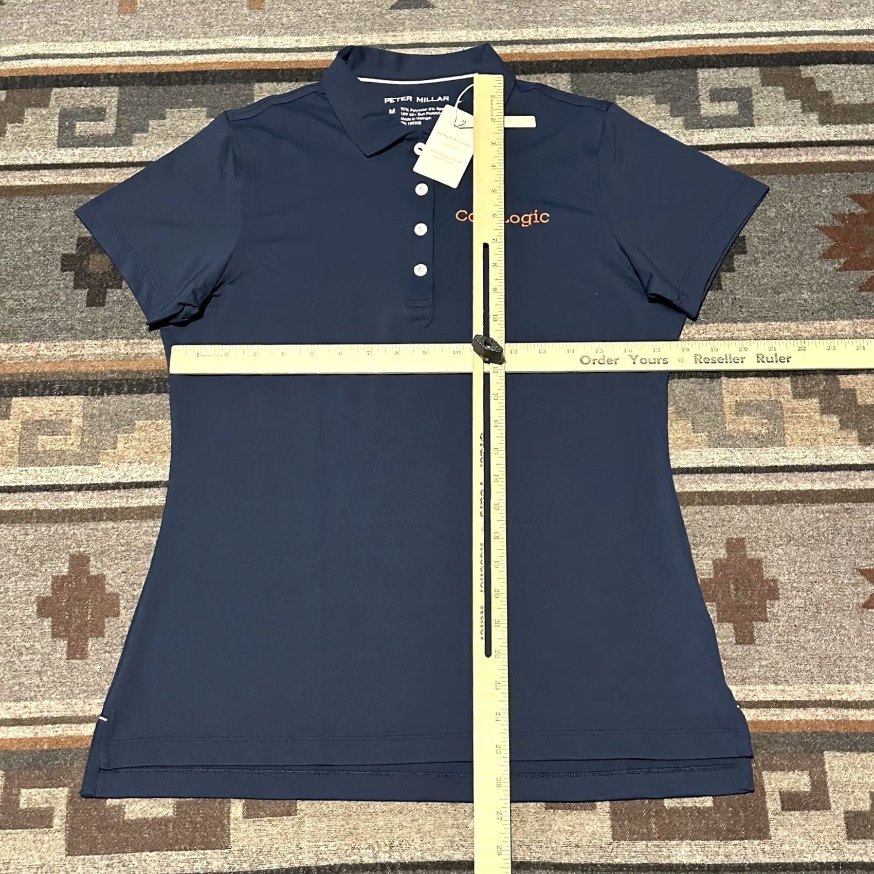 Peter Millar Peter Millar Polo Womens Medium Blue Performance Perfect Fit Golf C4 Polo Size M / US 6-8 / IT 42-44 - 3 Thumbnail