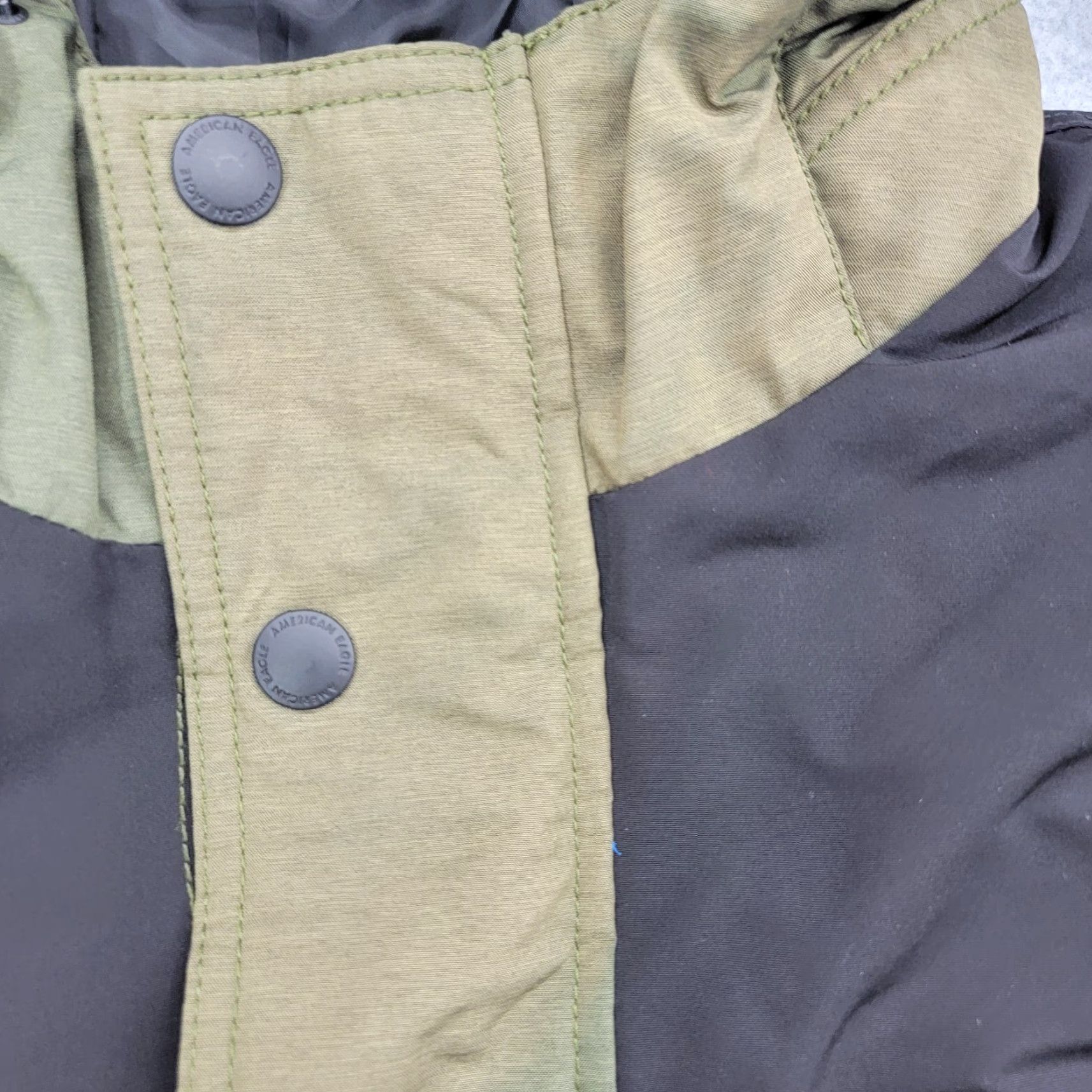 American Eagle Outfitters American Eagle Outfitters Jacket Hooded Quilted 3-in-1 Outerwear Size M Green Black Mens Size US M / EU 48-50 / 2 - 3 Thumbnail