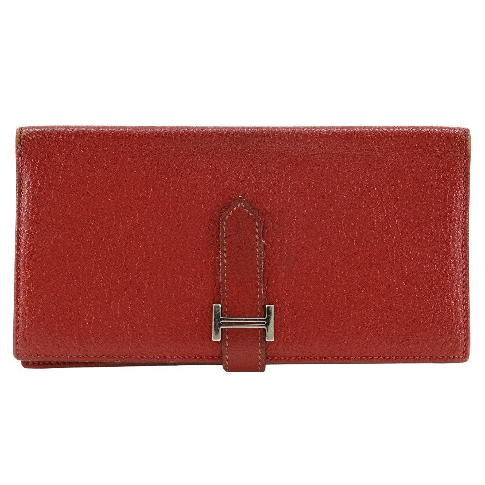 Hermes Hermes Bearn Classic Wallet Leather Long Wallet in Very Good Condition Size ONE SIZE - 1 Thumbnail