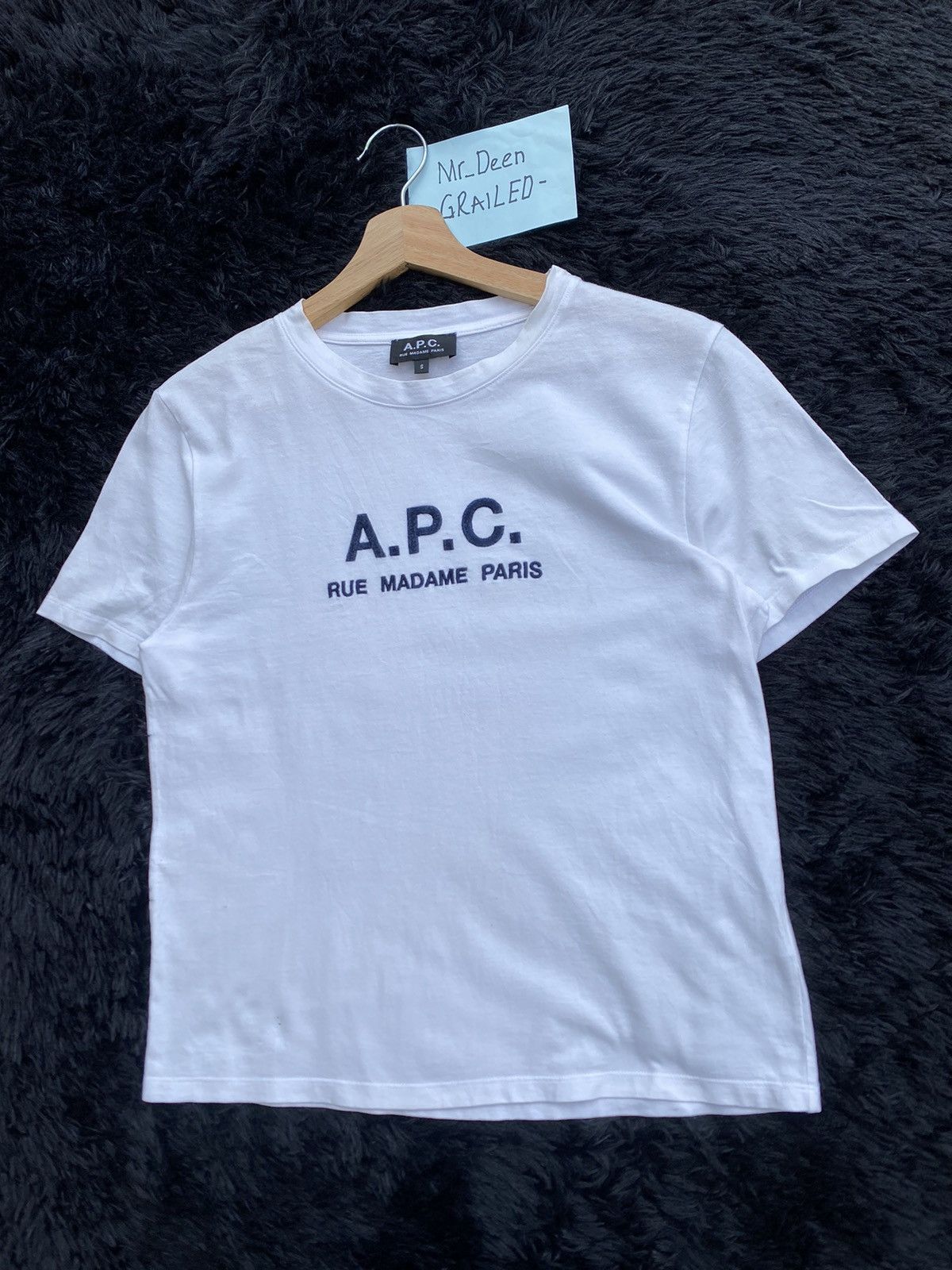 A.P.C. Rare A.P.C Rue Madame Paris Spellout Tshirt Size US S / EU 44-46 / 1 - 3 Thumbnail