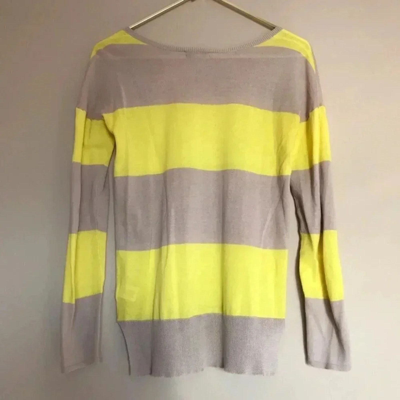 Other Garnet Hill Striped Pullover Sweater Yellow Tan Size XS Size XS / US 0-2 / IT 36-38 - 5 Thumbnail