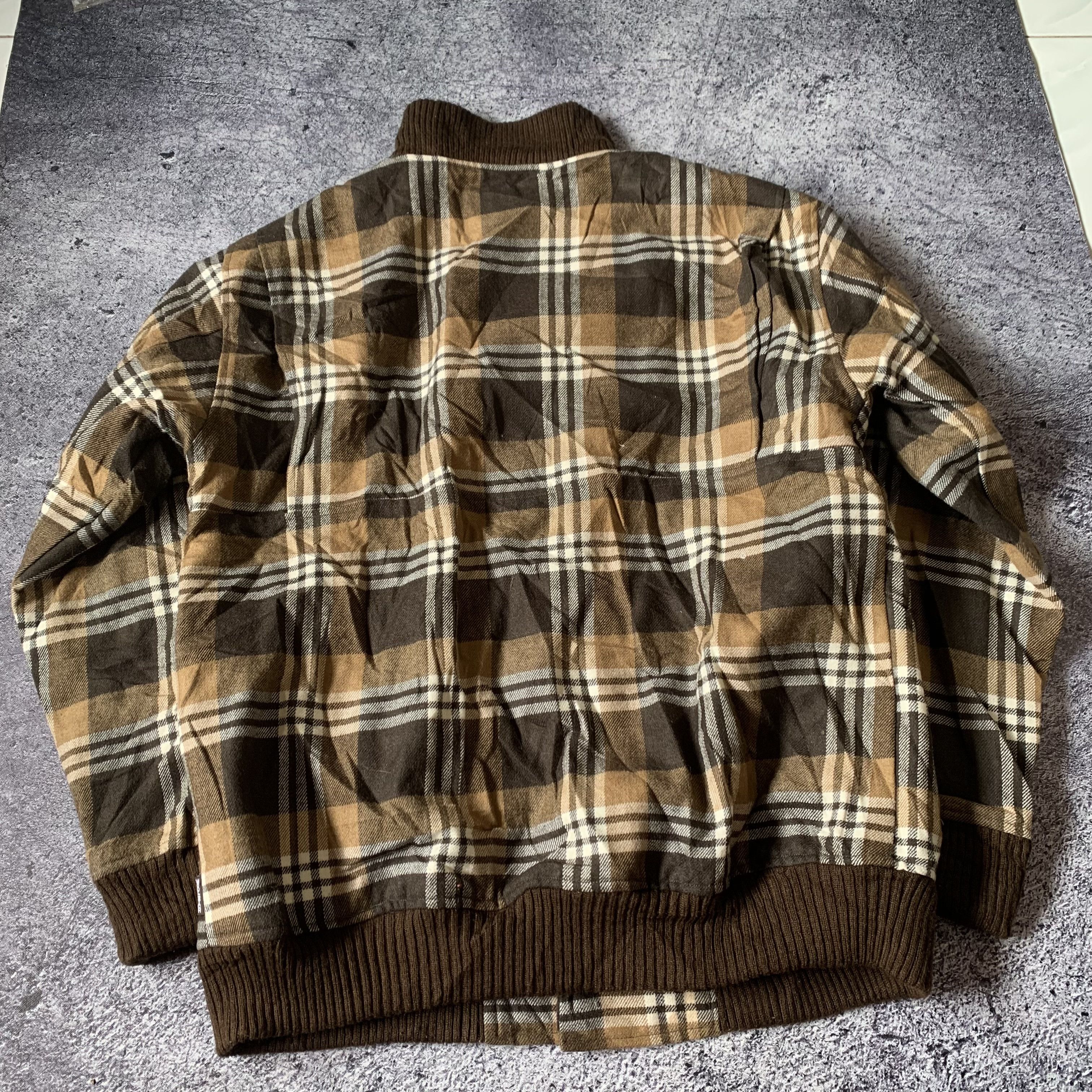 Woolrich Woolen Mills 2000s Woolrich Ifsixwasnine Plaid Knit Wool Jacket Size US L / EU 52-54 / 3 - 2 Thumbnail
