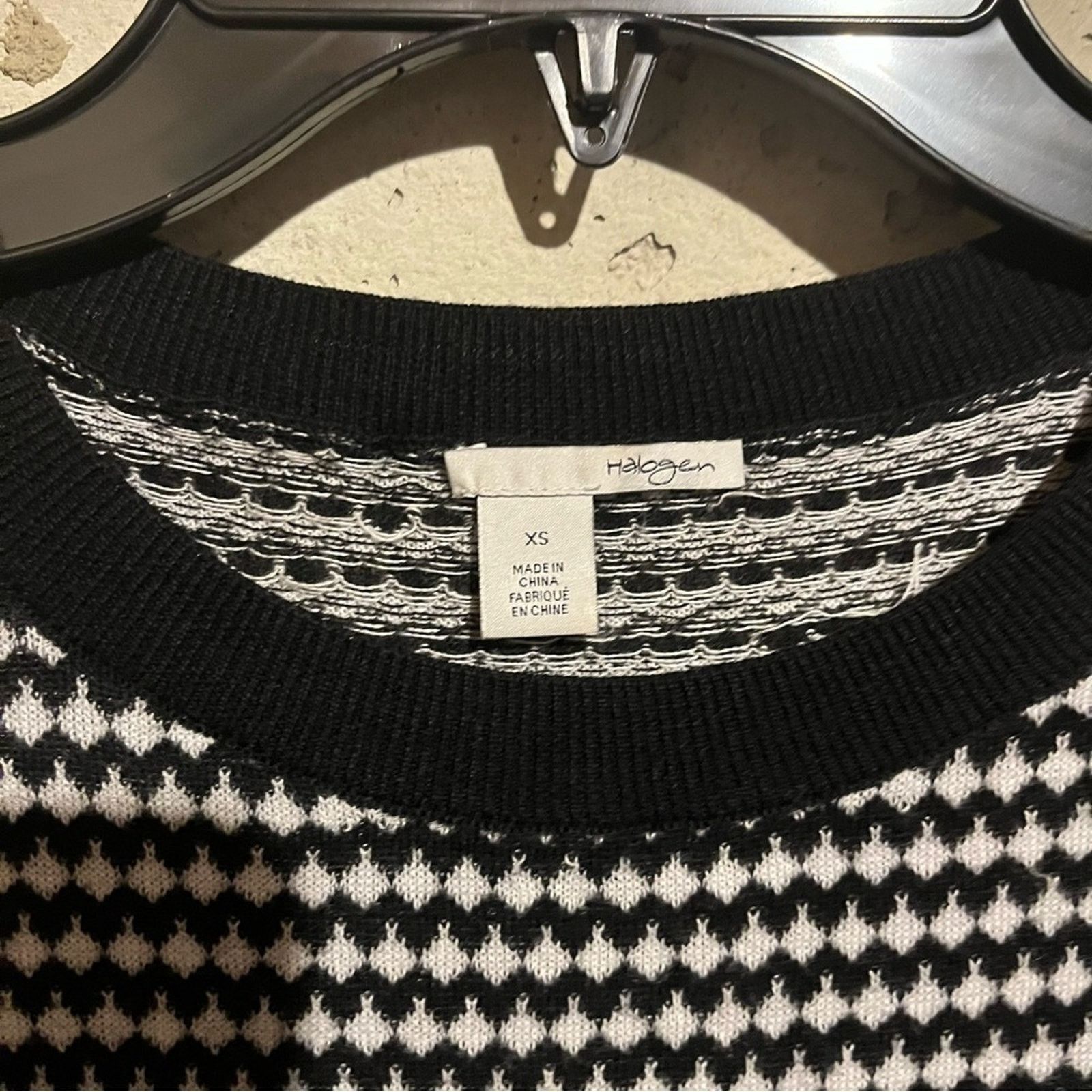 Other Halogen Sweater Long Sleeve Geometric Design Cotton Modal Size XS / US 0-2 / IT 36-38 - 5 Thumbnail