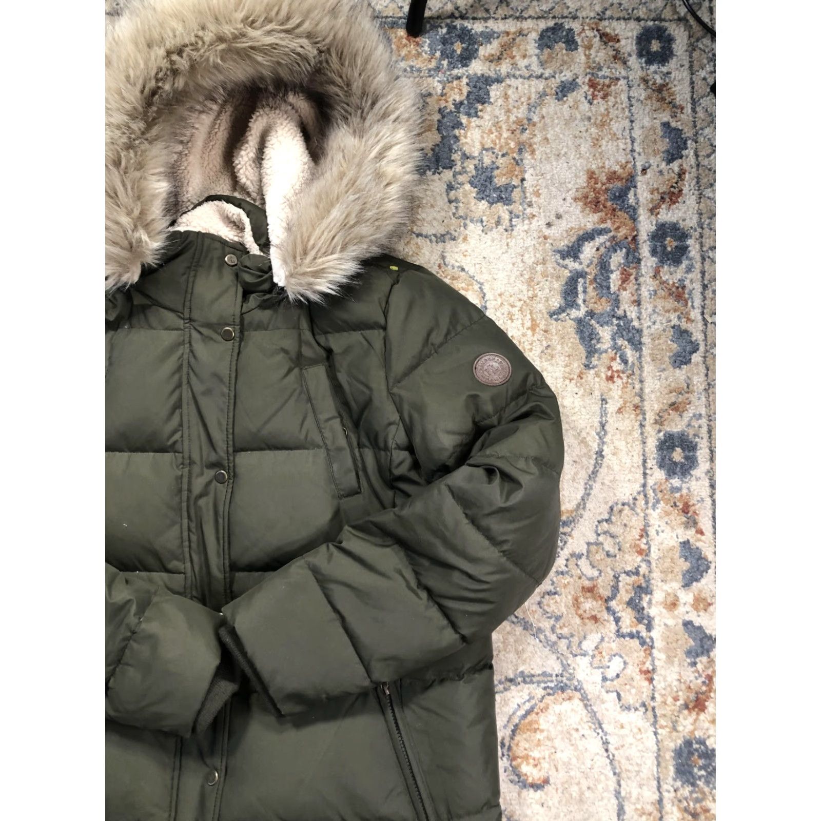 Ralph Lauren Lauren Ralph Lauren Jacket Womens XL Green Hooded Faux Fur Quilted Puffer Warm Size XL / US 12-14 / IT 48-50 - 4 Thumbnail
