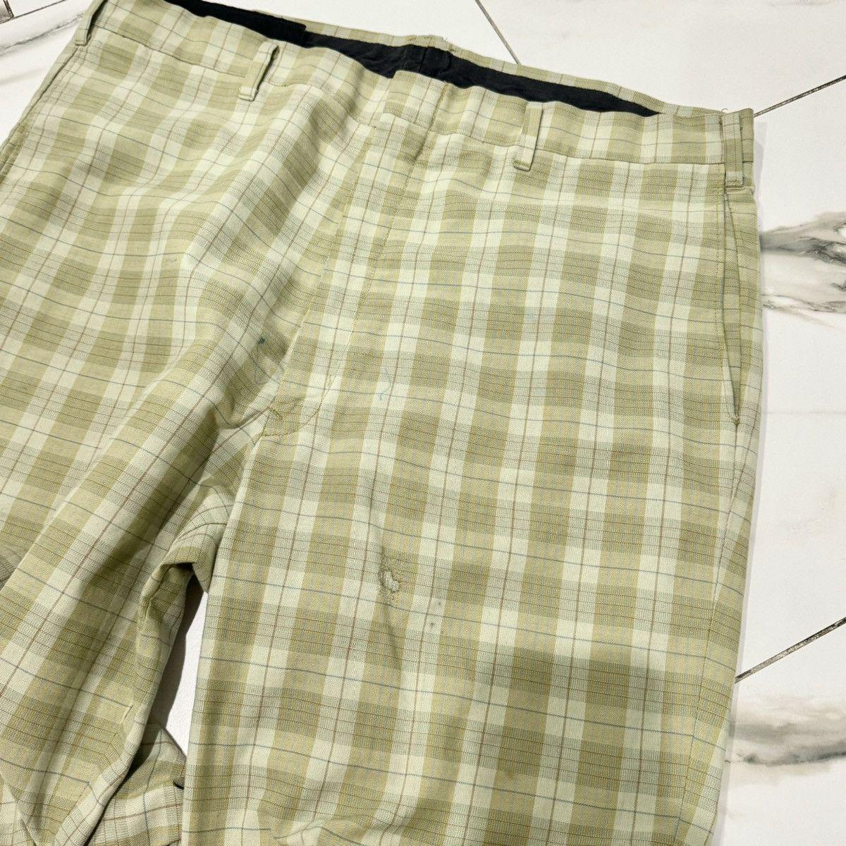Vintage VINTAGE 70s LIGHT GREEN PLAID PANTS! Size US 34 / EU 50 - 5 Thumbnail