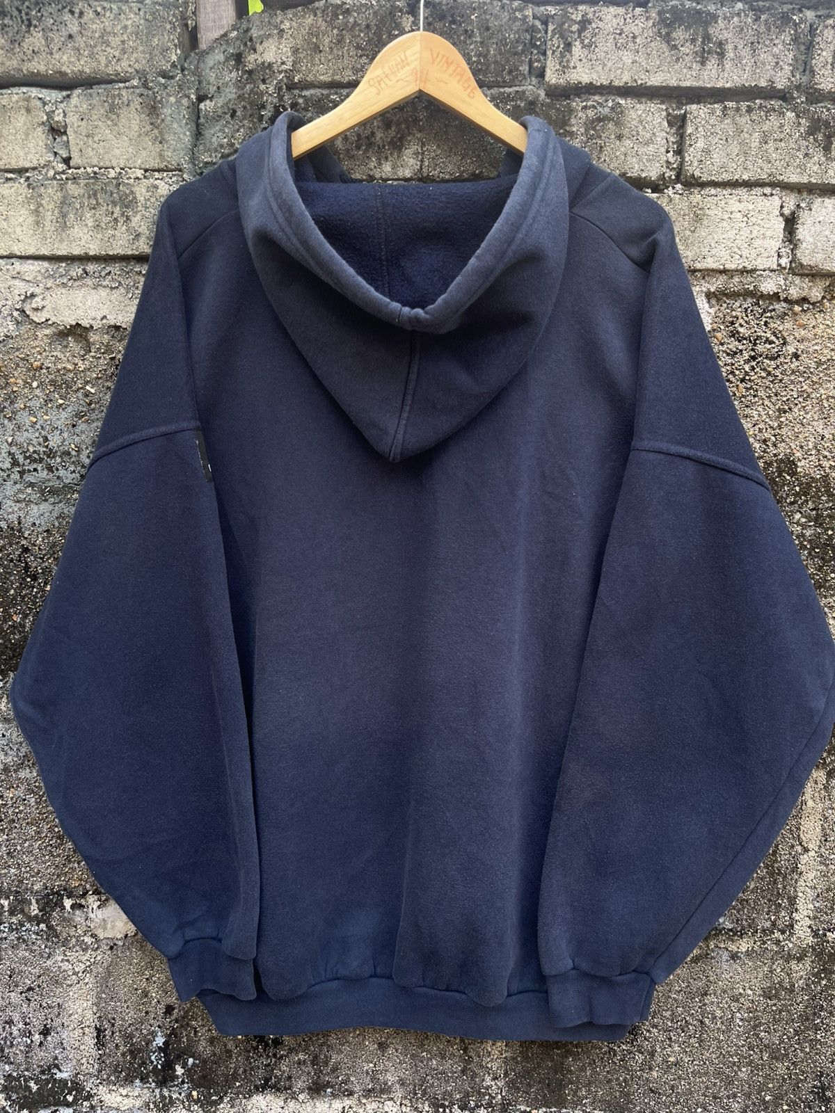 Adidas Vintage 90s Adidas Equipment Hoodie, Trefoil Logo, Deep Navy Size US L / EU 52-54 / 3 - 2 Thumbnail