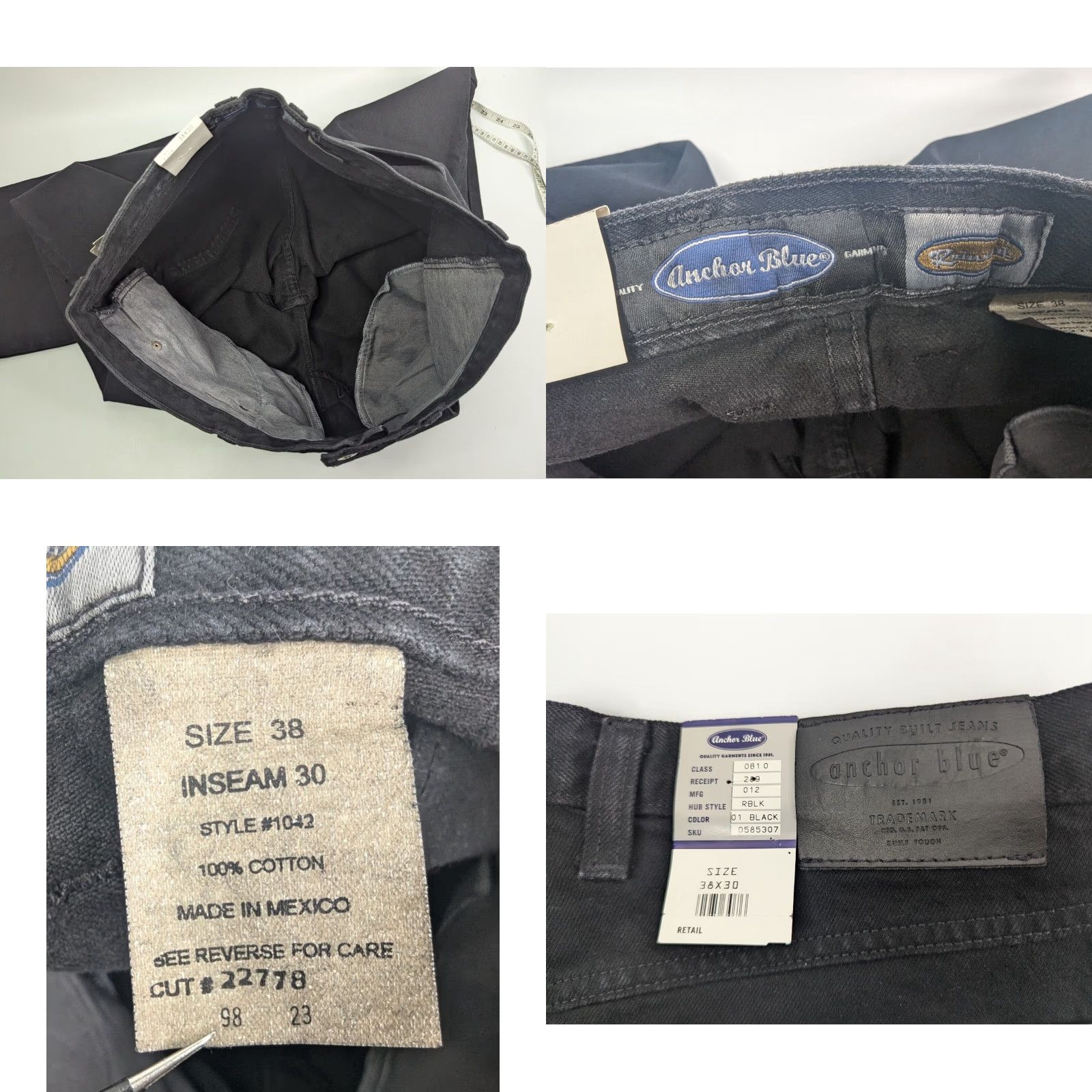 Anchor Blue VINTAGE Anchor Blue Jeans Men's 36x29 Relaxed Fit Black Denim Skater Y2K Jeans Mens Size US 36 / EU 52 - 9 Thumbnail