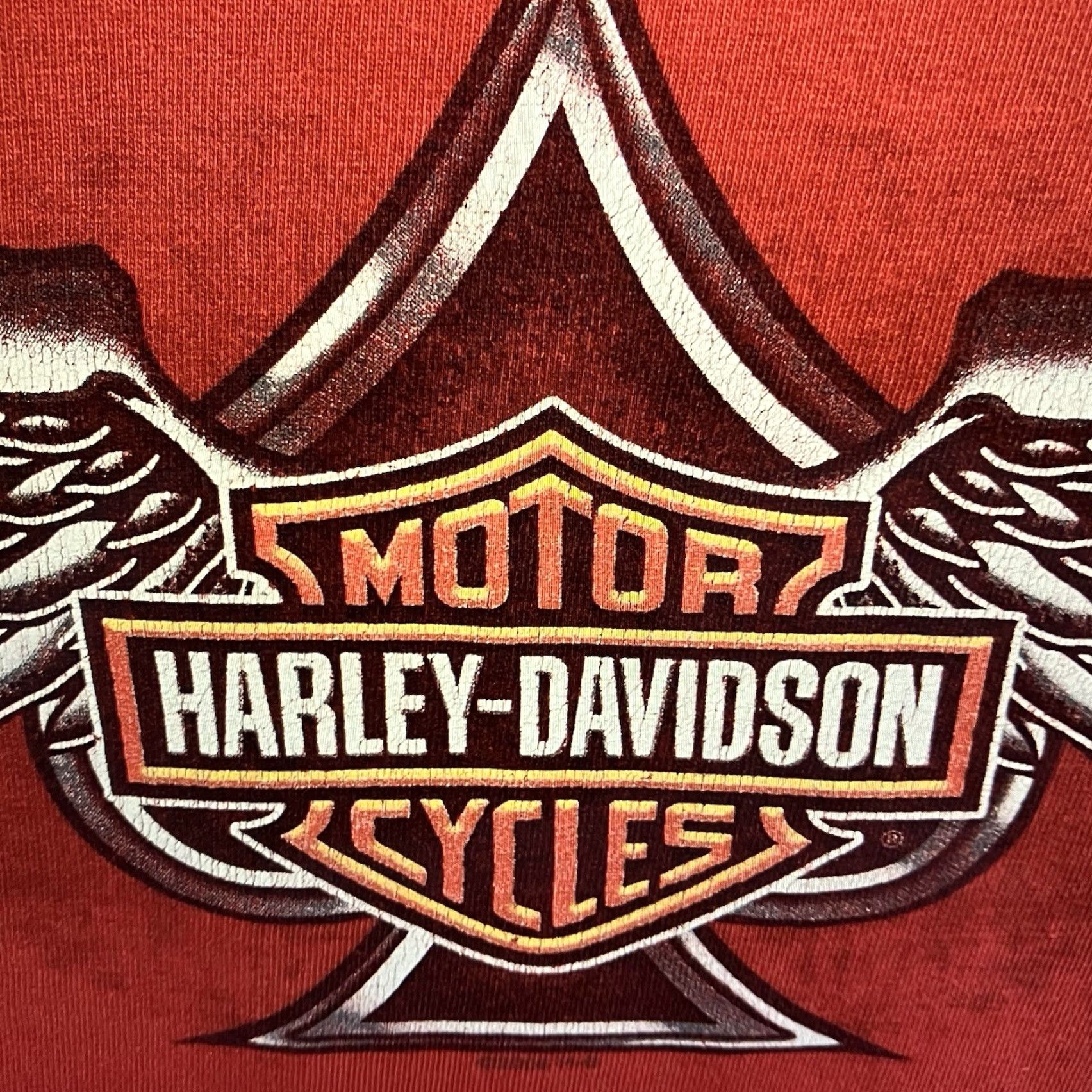 Harley Davidson Vintage Harley Davidson Men’s T-Shirt Medium Red Graphic Print Motorcycle Biker 2000s Size US M / EU 48-50 / 2 - 6 Thumbnail