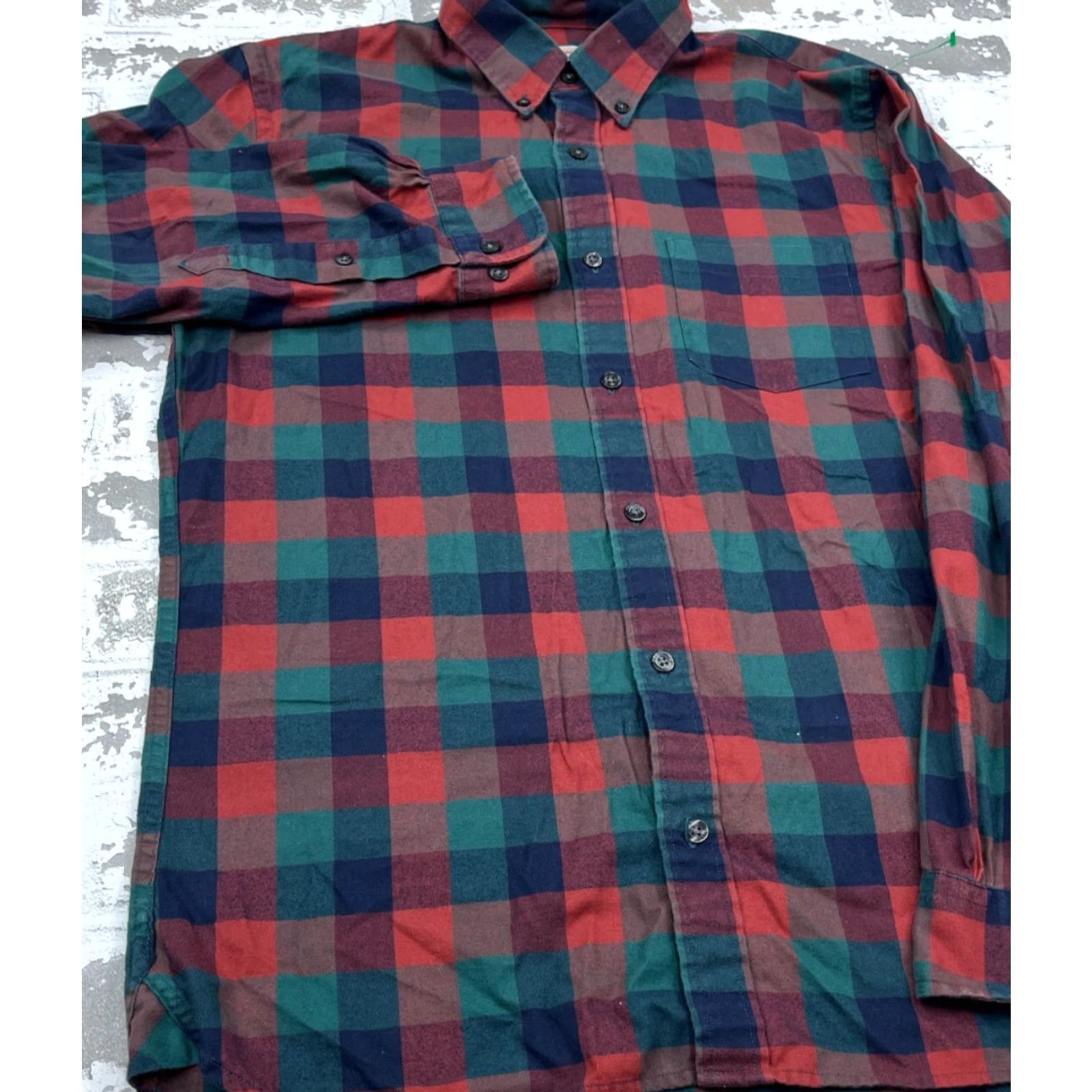 Brooks Brothers Brooks Brothers Red Fleece Shirt Men Medium Red Green Flannel Button Up Check Shirt Size US M / EU 48-50 / 2 - 5 Thumbnail