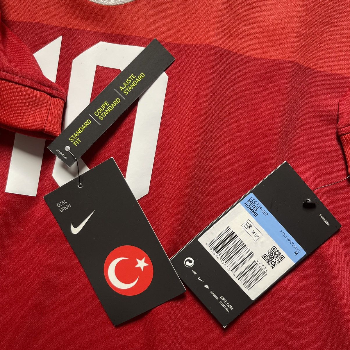 Nike × Vintage NWT TURKEY NIKE 2020 FOOTBALL AWAY JERSEY #10 CALHANOGLU Size US M / EU 48-50 / 2 - 7 Thumbnail