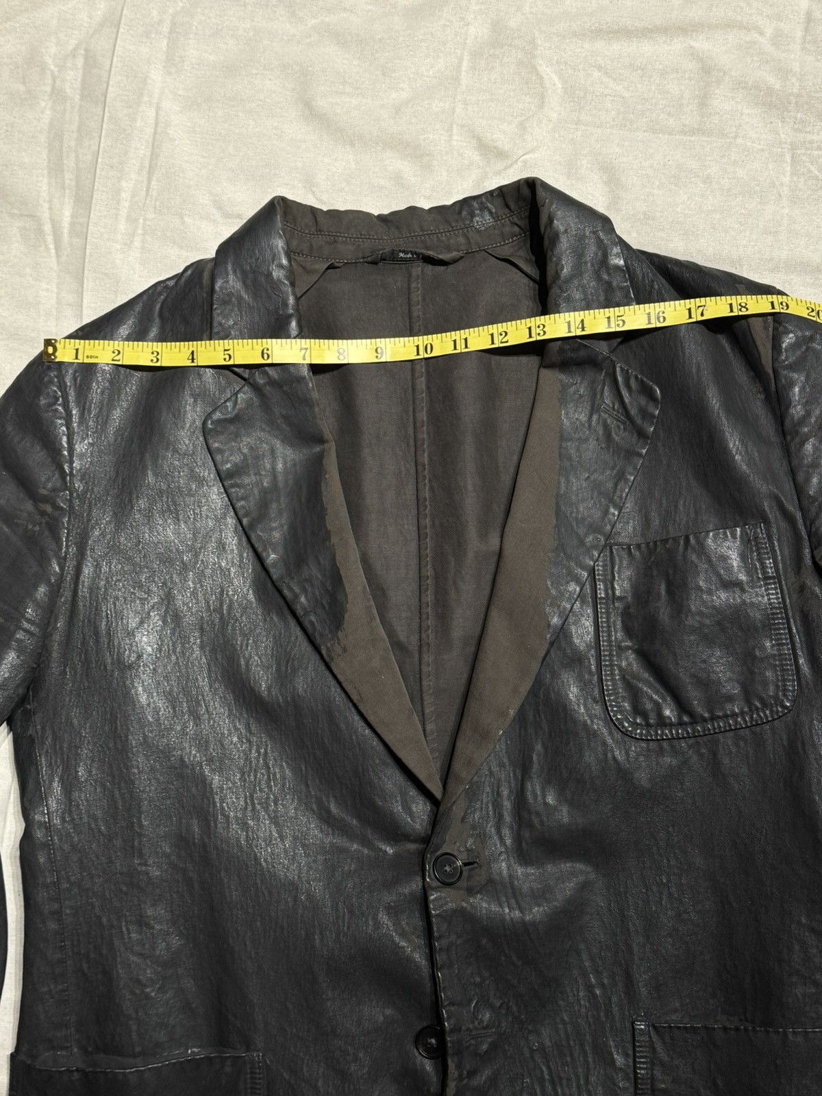 Maison Margiela SS14 PAINT BLAZER OILED WAX DISTRESSED JACKET ARTISANAL Size 42R - 11 Thumbnail
