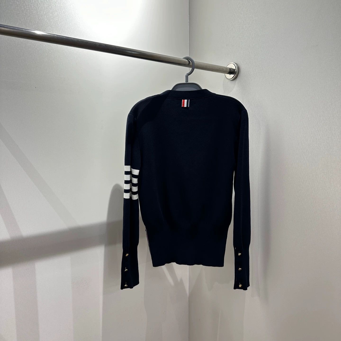 Thom Browne Thom Browne 4-Stripe Knit Cardigan Gold Anchor Button 42 Size M / US 6-8 / IT 42-44 - 2 Thumbnail