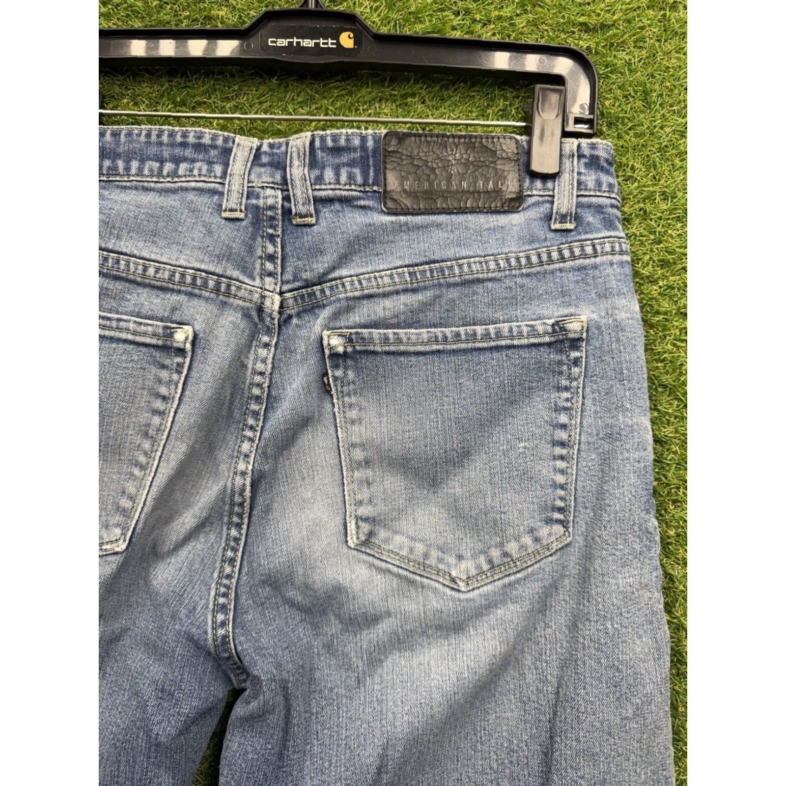 Vintage American Tall Jeans Mens 32x36 Carman Tapered Fit Light Wash Denim 5-Pocket Blue Mens Jeans Tapered Fit Carman 32x36 Size US 32 / EU 48 - 5 Thumbnail