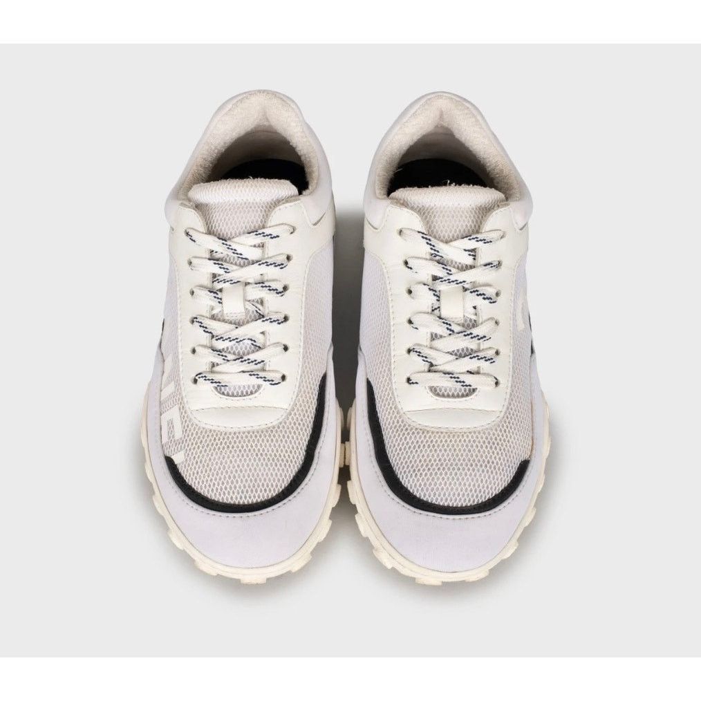 Chanel Chanel White Textile Sneakers - Size 37 Size US 6 / IT 36 - 2 Thumbnail