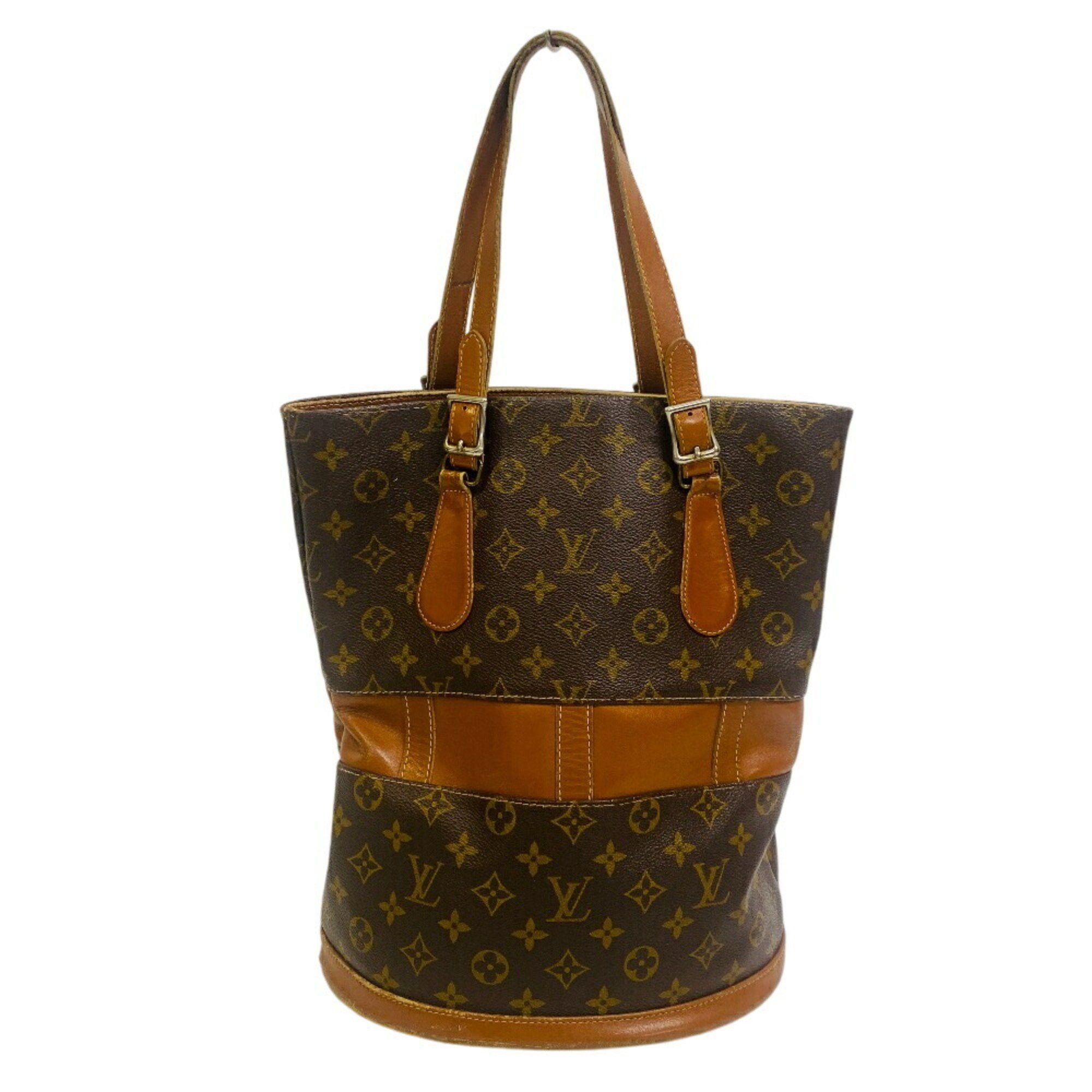 Louis Vuitton T42236 Bucket Gm Monogram Tote Bag Brown Unisex, Women's