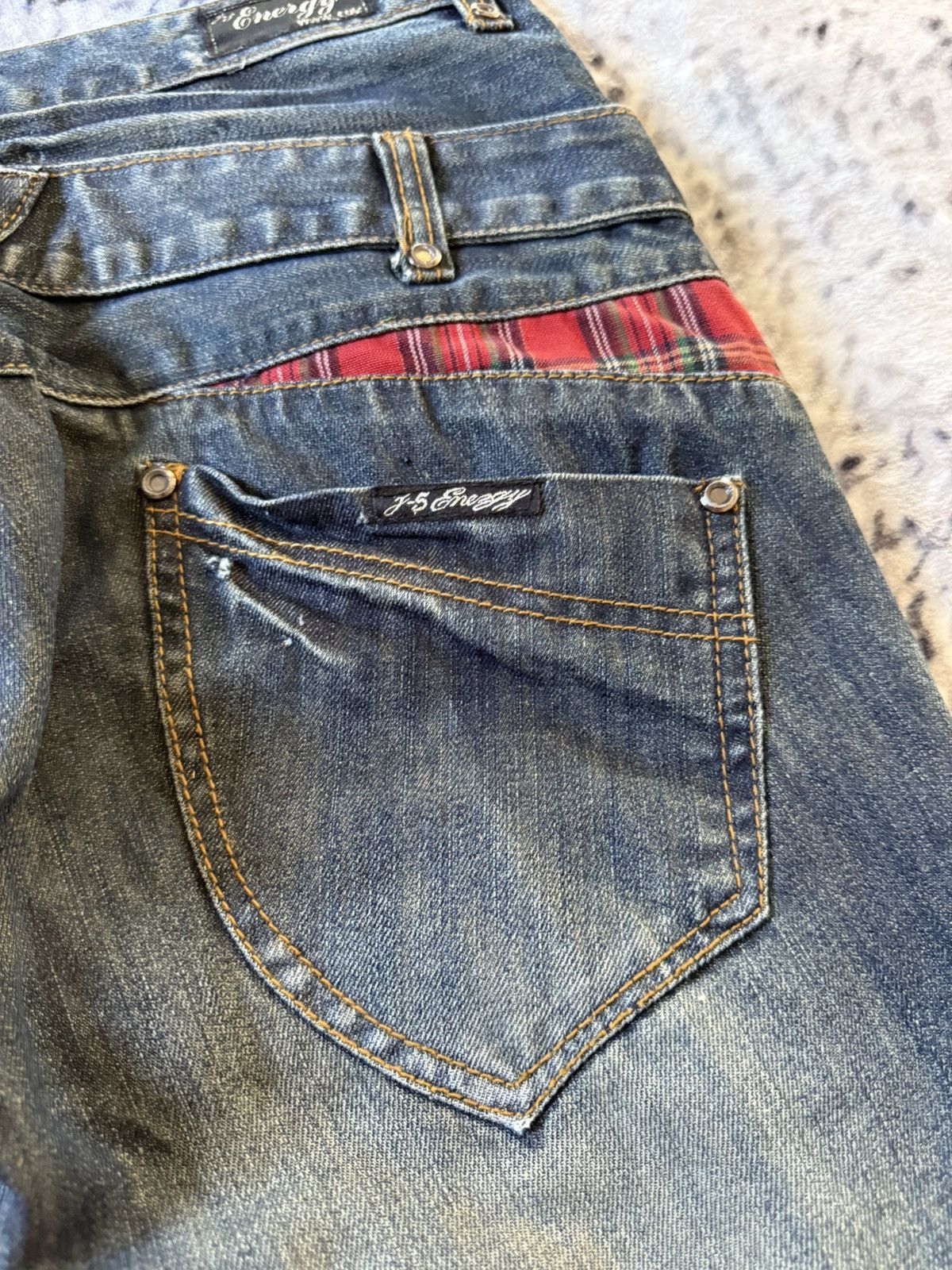 Japanese Brand Vintage Junya Watanabe Tornado Mart Style Double Waist Jeans Size US 30 / EU 46 - 17 Thumbnail