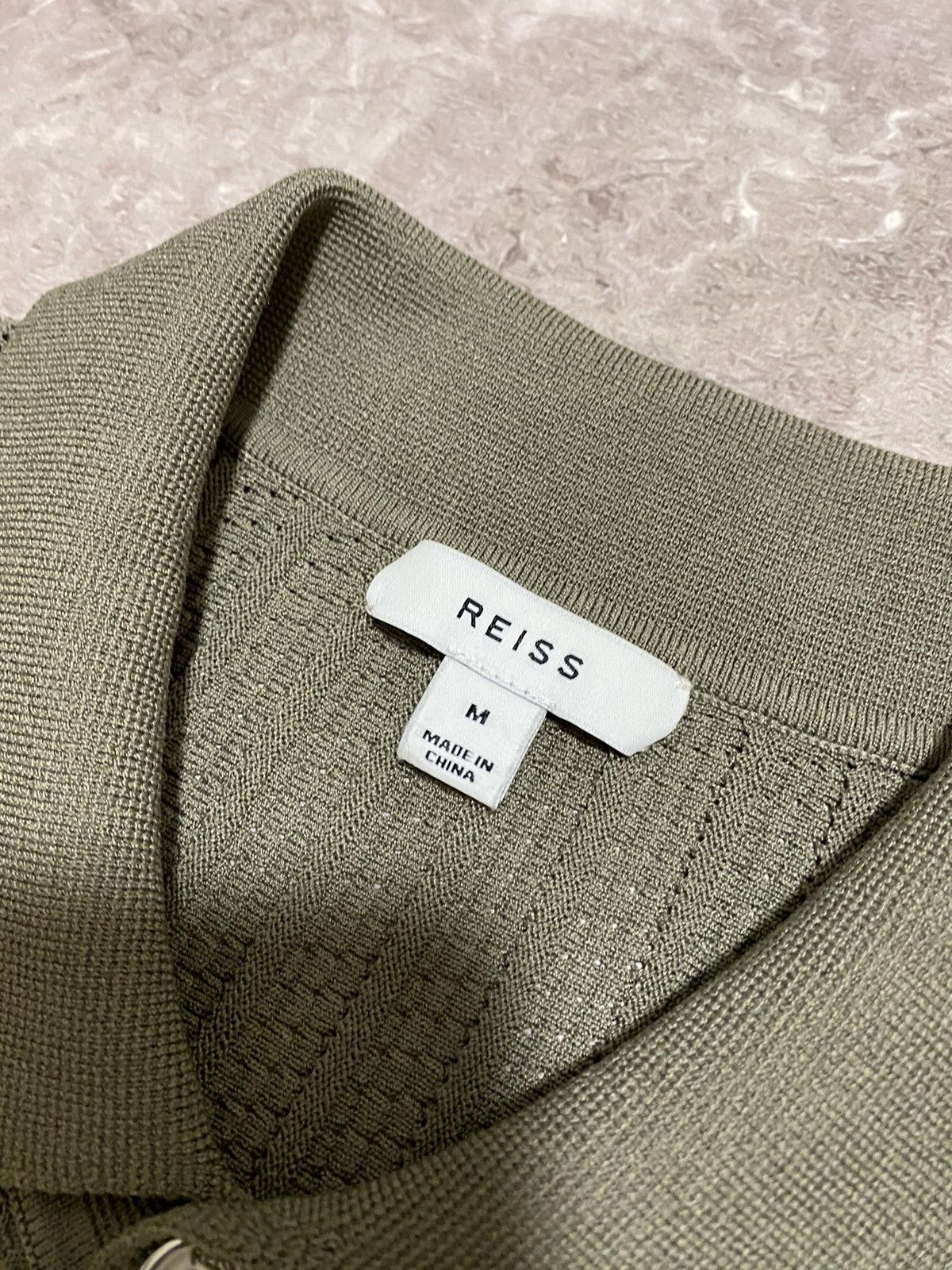 Reiss Rare Reiss 3/4 Sleeve Button Up Cardigan Viscose Khaki Size M / US 6-8 / IT 42-44 - 6 Thumbnail