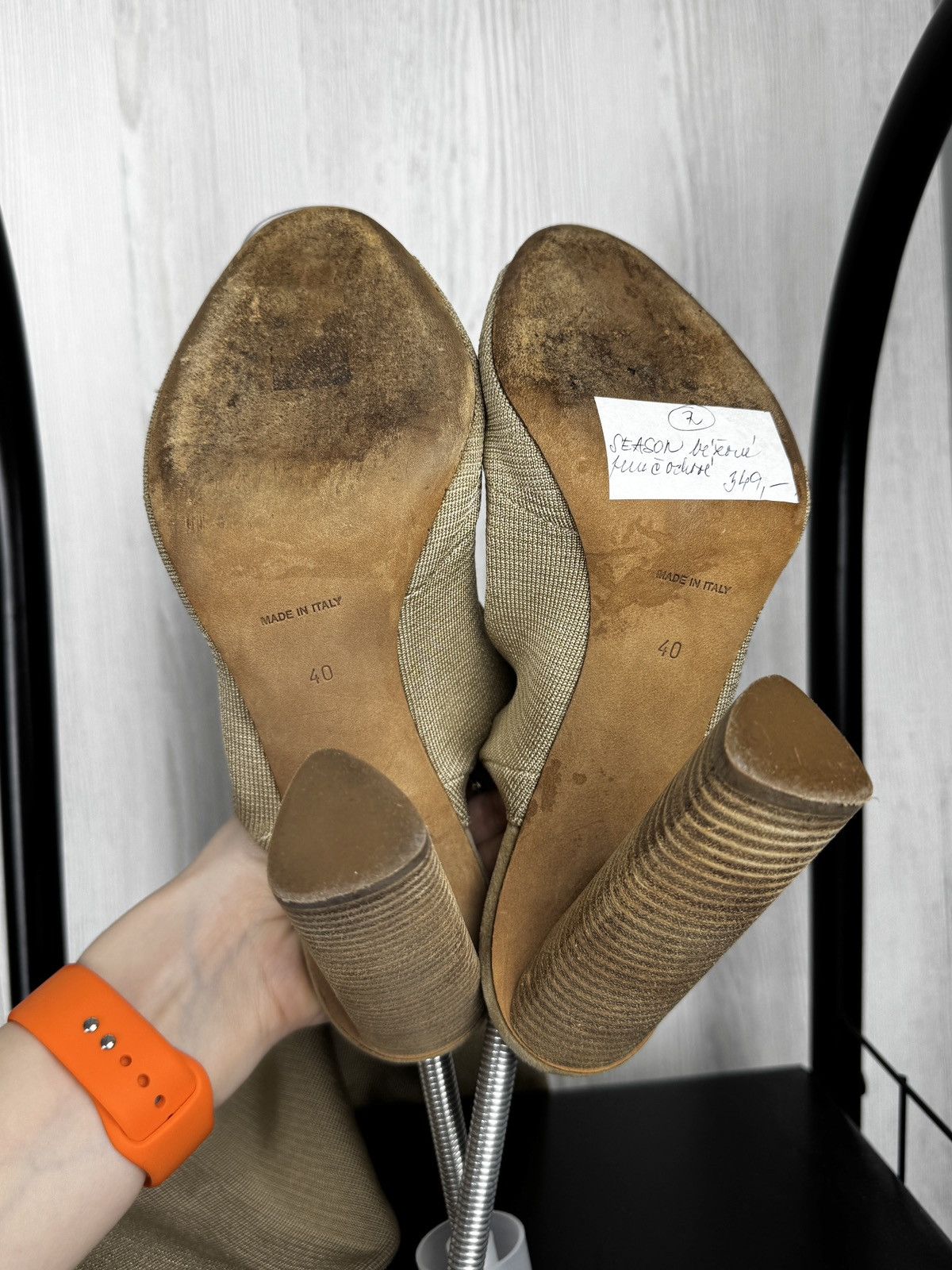 Yeezy YEEZY Season 2 Beige-Gold High Knit Boots Kanye West EUR 40 Size US 10 / IT 40 - 15 Thumbnail