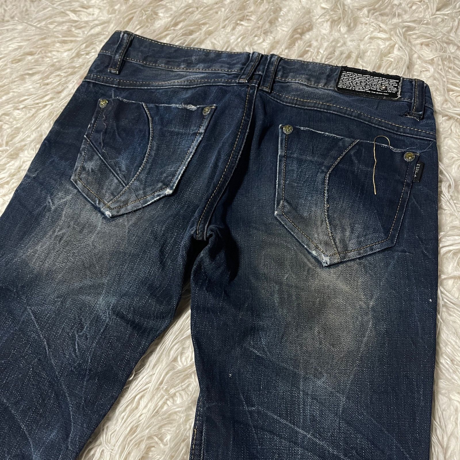 Hysteric Glamour × Undercover Vintage Japanese Brand Faded Wash Low-rise Denim Jeans Blue Size 30" / US 8 / IT 44 - 7 Thumbnail