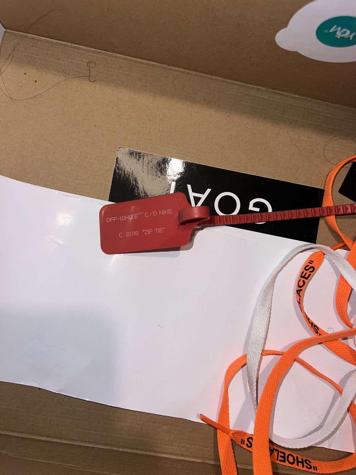 Off-White Off White Nike Jordan 1 UNC High Sneaker Blue Shoes Size US 11.5 / EU 44-45 - 11 Thumbnail