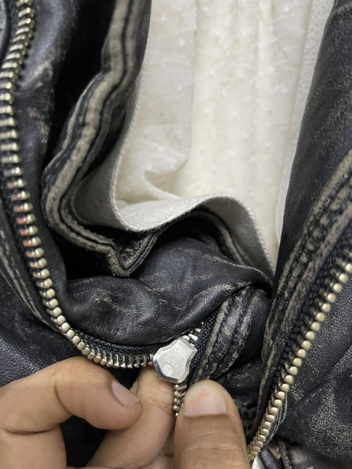 Undercover SS 21 UNDERCOVER LEATHER MIX KNIT RIDERS JACKET RARE Size US S / EU 44-46 / 1 - 11 Thumbnail
