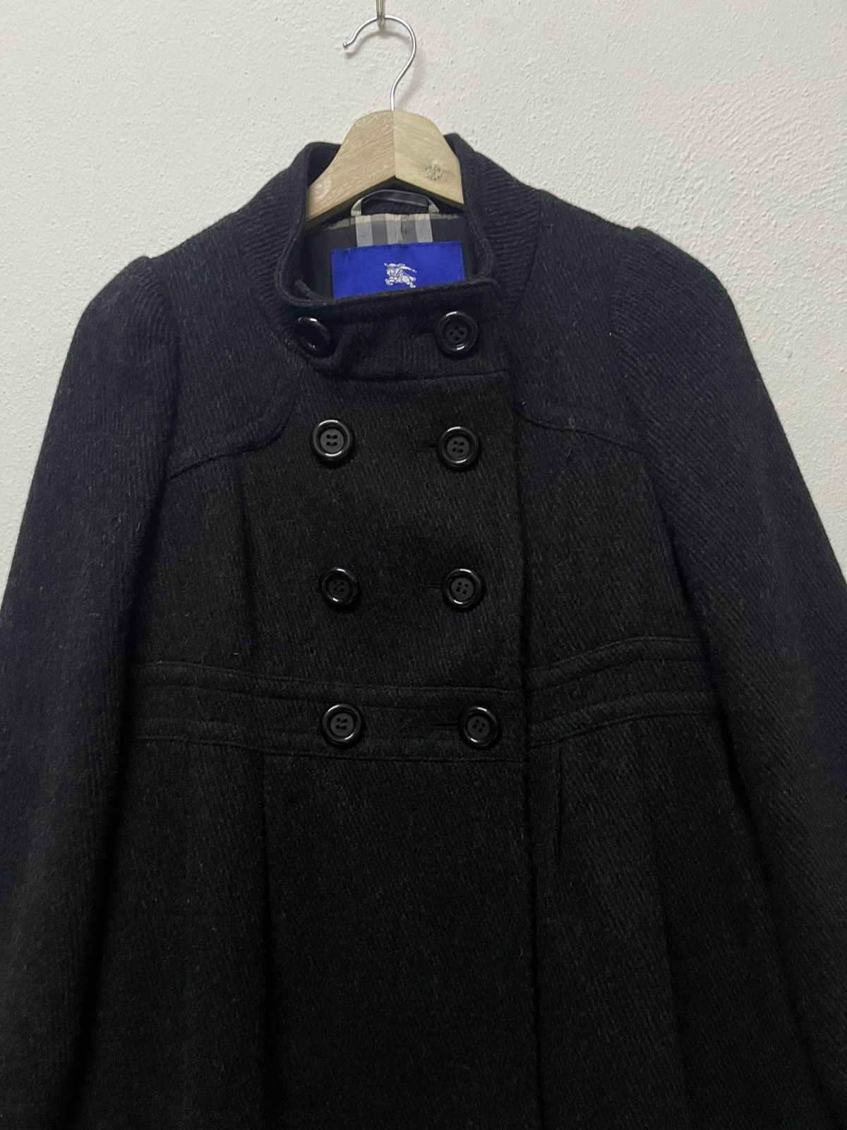 Burberry 2000s BURBERRY BLUE LABEL STAND COLLAR COAT LINEN NOVACHECK Size XS / US 0-2 / IT 36-38 - 6 Thumbnail