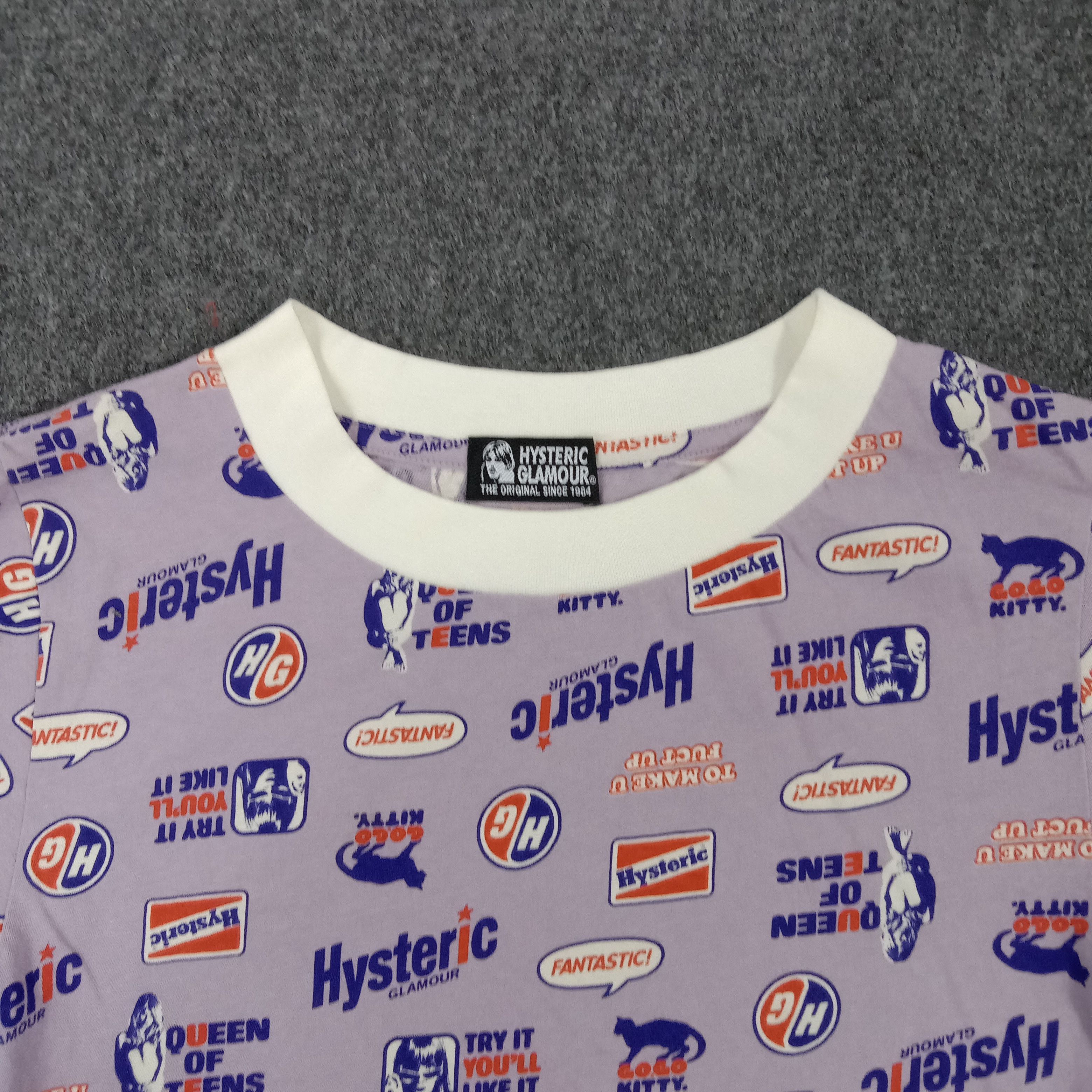 Hysteric Glamour × Japanese Brand × Vintage Hysteric Glamour Japanese Brand Full Printed Tshirt Size XS / US 0-2 / IT 36-38 - 2 Thumbnail