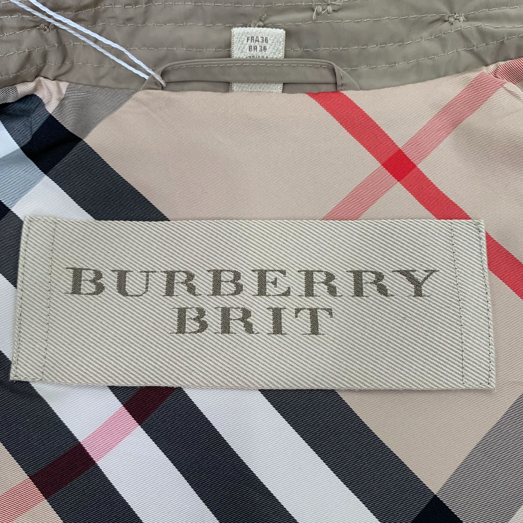 Burberry Burberry Brit Classic Double-Breasted Trench Coat In Khaki W Size XS / US 0-2 / IT 36-38 - 2 Thumbnail