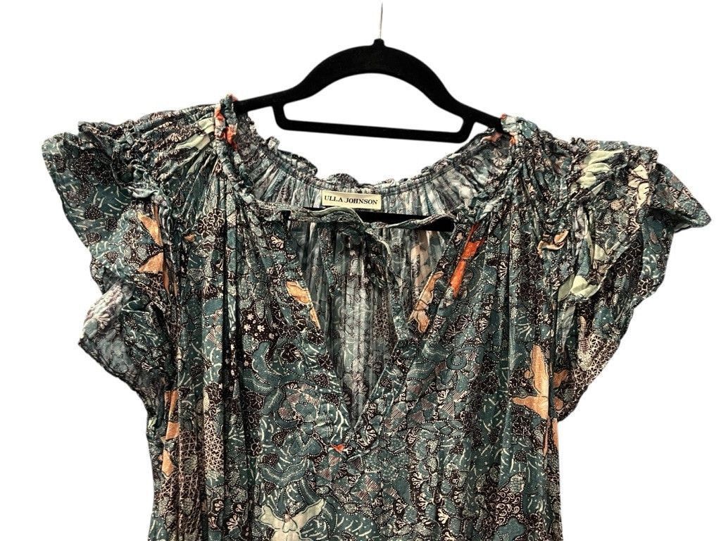 Ulla Johnson Ulla Johnson Rema Silk Floral Dress Size Medium Malachite Size M / US 6-8 / IT 42-44 - 10 Thumbnail