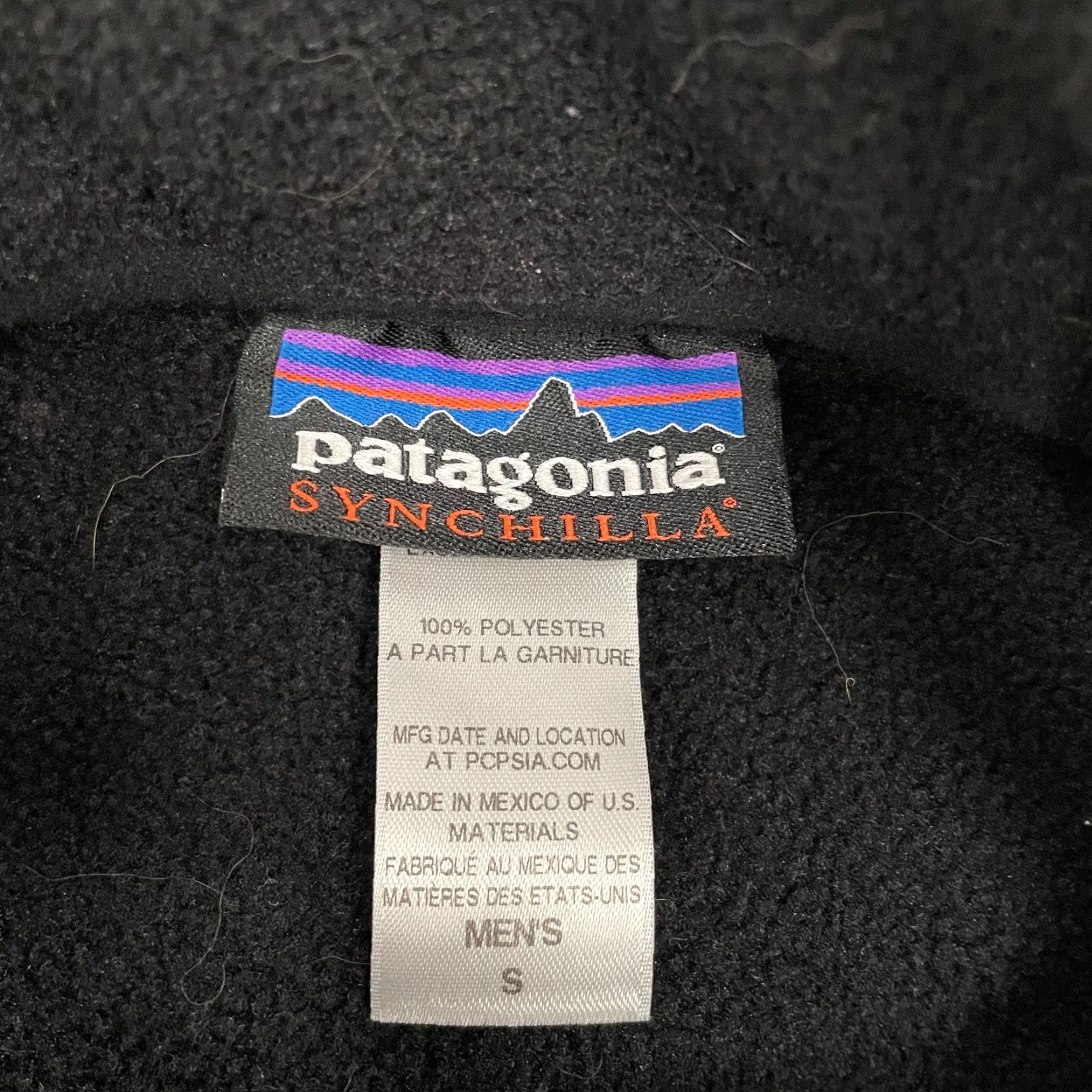 Patagonia VINTAGE Patagonia Vest Adult Small Black Synchilla Fleece Full Zip Men S Size US S / EU 44-46 / 1 - 4 Thumbnail
