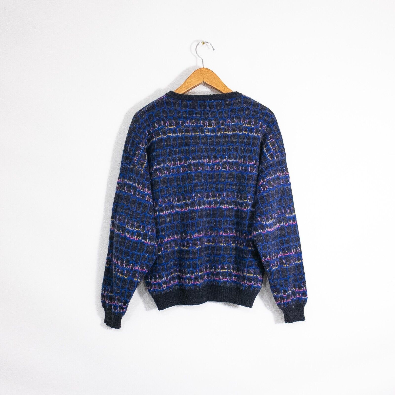 Vintage Vintage Italian Speckled Abstract Pattern Wool Sweater Large Size US L / EU 52-54 / 3 - 6 Thumbnail