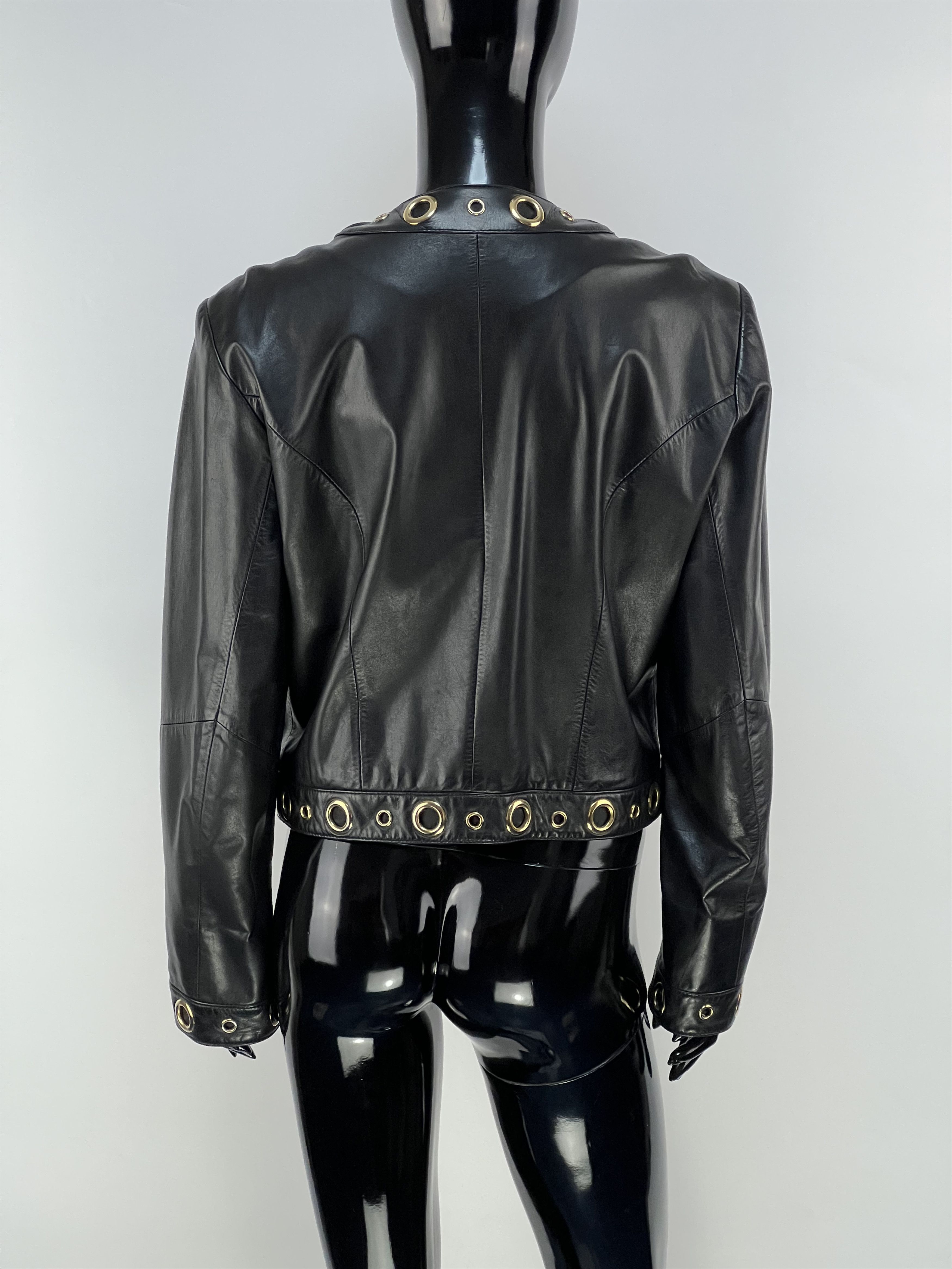 Vintage 80s Rare Vintage Dino’z Women’s Leather Jacket Size IT 44 Size M / US 6-8 / IT 42-44 - 3 Thumbnail