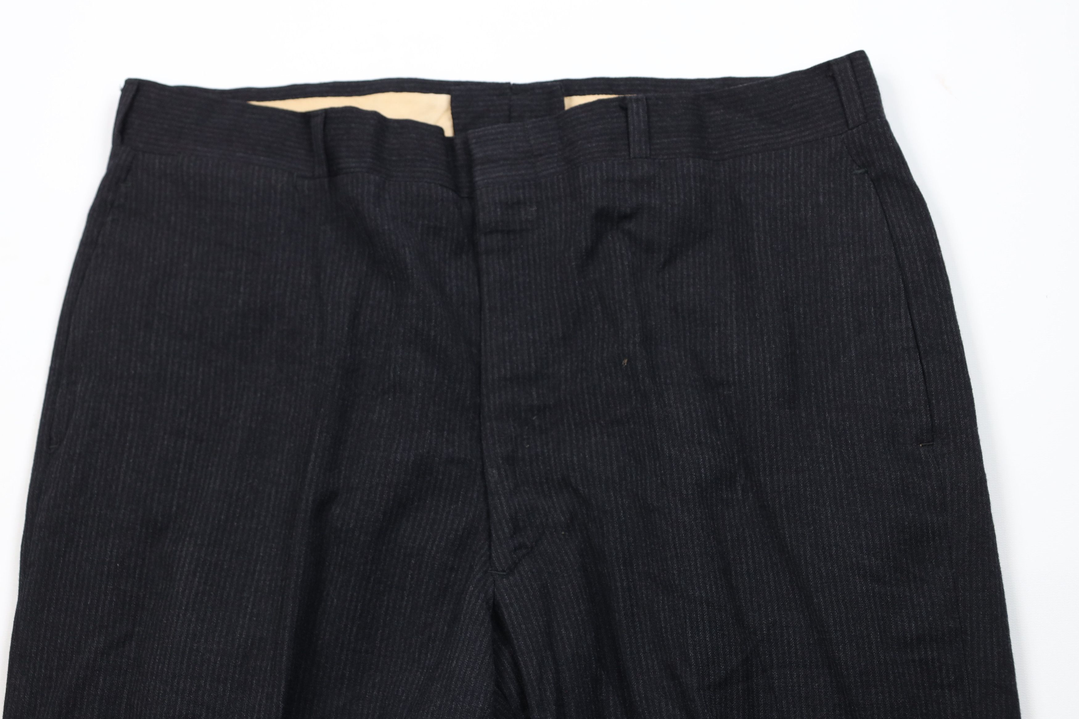 Vintage Vintage 50s Rockabilly Wool Striped Wide Leg Chino Pants USA Size US 36 / EU 52 - 2 Thumbnail