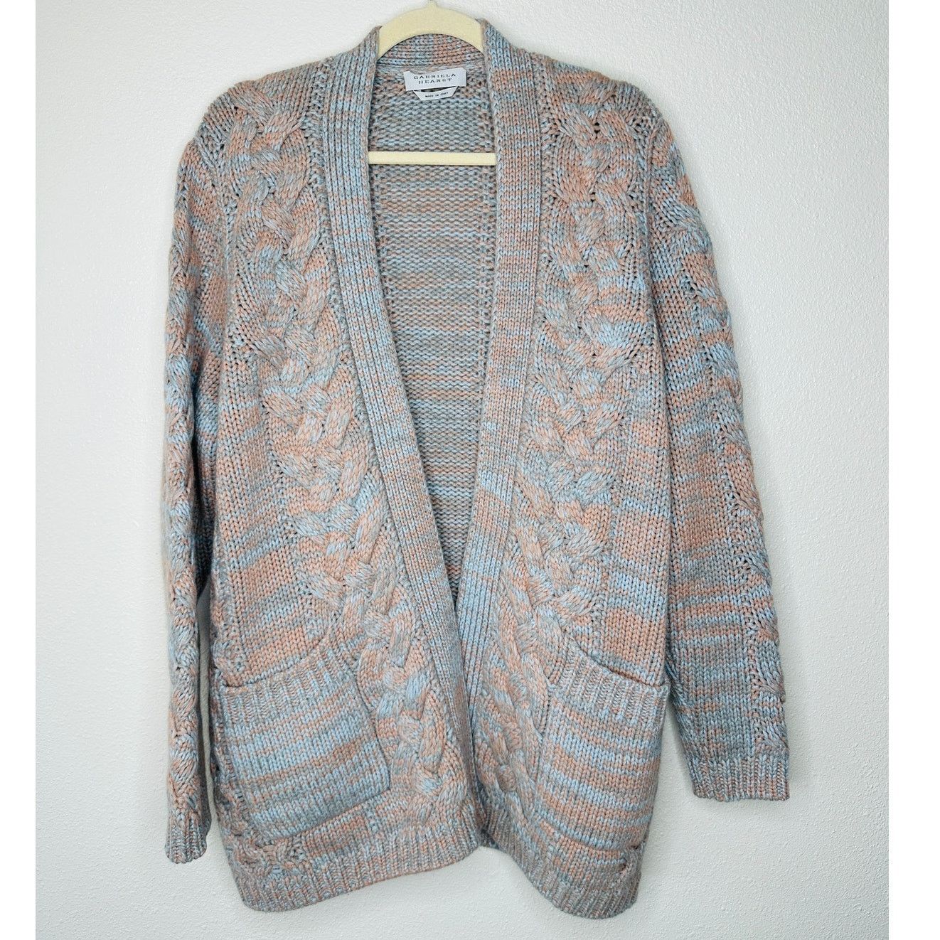 Gabriela Hearst Gabriela Hearst Aguirre Blue Peach Knit Cashmere Cardigan L Size L / US 10 / IT 46 - 2 Thumbnail