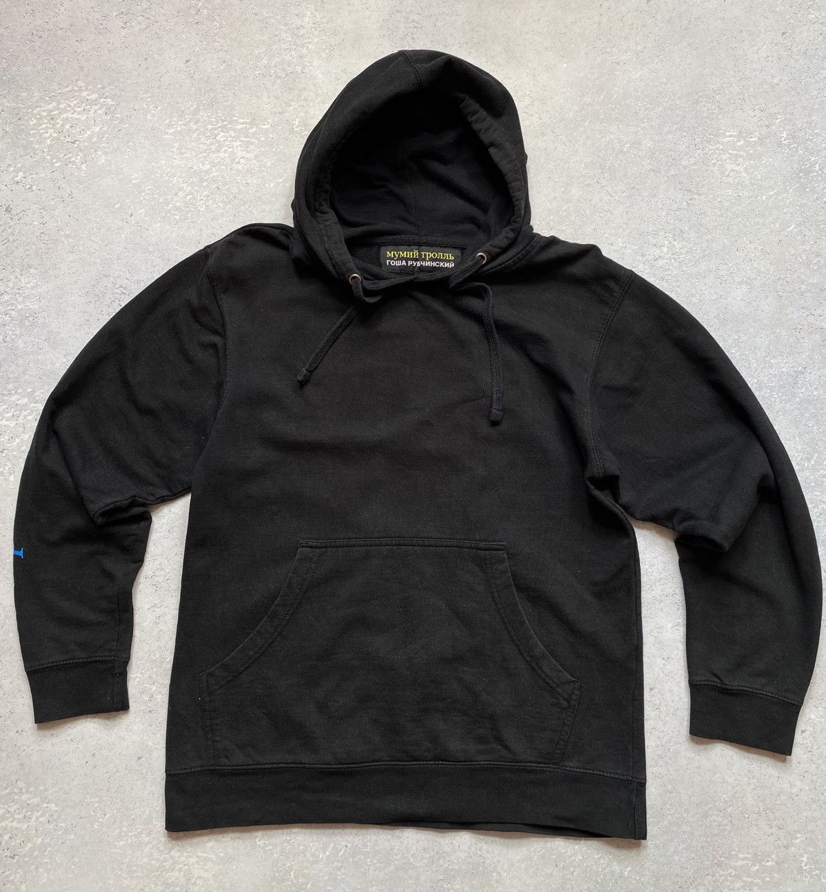 Gosha Rubchinskiy Gosha Rubchinskiy Mopckar Hoodie Sweatshirt Pullover Black Size US M / EU 48-50 / 2 - 2 Thumbnail