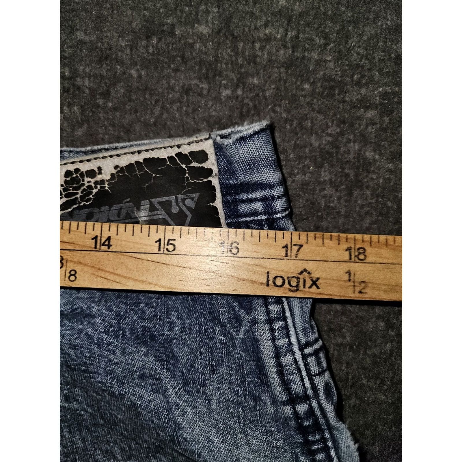 Vintage VINTAGE Vokal Baggy Jeans Men's 34x29.5 Blue High Rise Hip Hop Y2K Hipster Straight 90s Distressed Logo Embroidered Pockets Mens Size US 34 / EU 50 - 4 Thumbnail