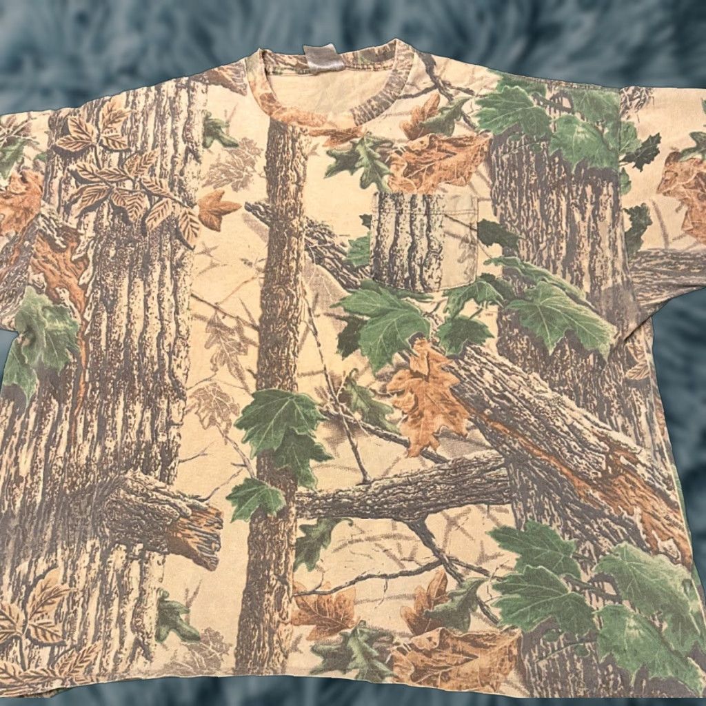 Realtree VINTAGE Realtree VTG Real Tree Camo Shirt Mens 2XL Hunter Skater 90s Y2K Camouflage Short Sleeve Hip Hop Grunge Pockets Size US XXL / EU 58 / 5 - 1 Thumbnail