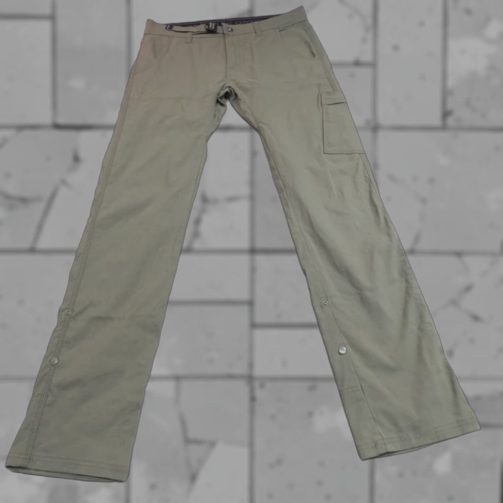 Prana Prana Brion Pants 32 x 32 Green Gray Solid Chino Straight Size US 32 / EU 48 - 1 Thumbnail