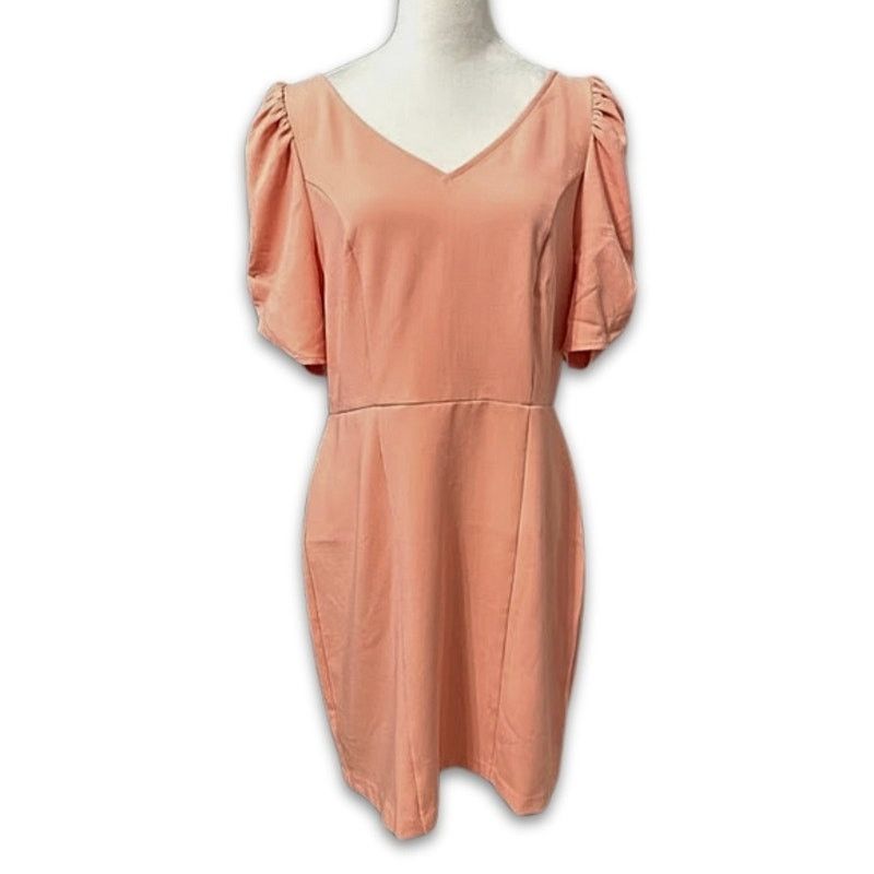 Other Chelsea 28 Sheath Dress V-Neck Stretchable L Pink Womens NWT Size L / US 10 / IT 46 - 1 Thumbnail