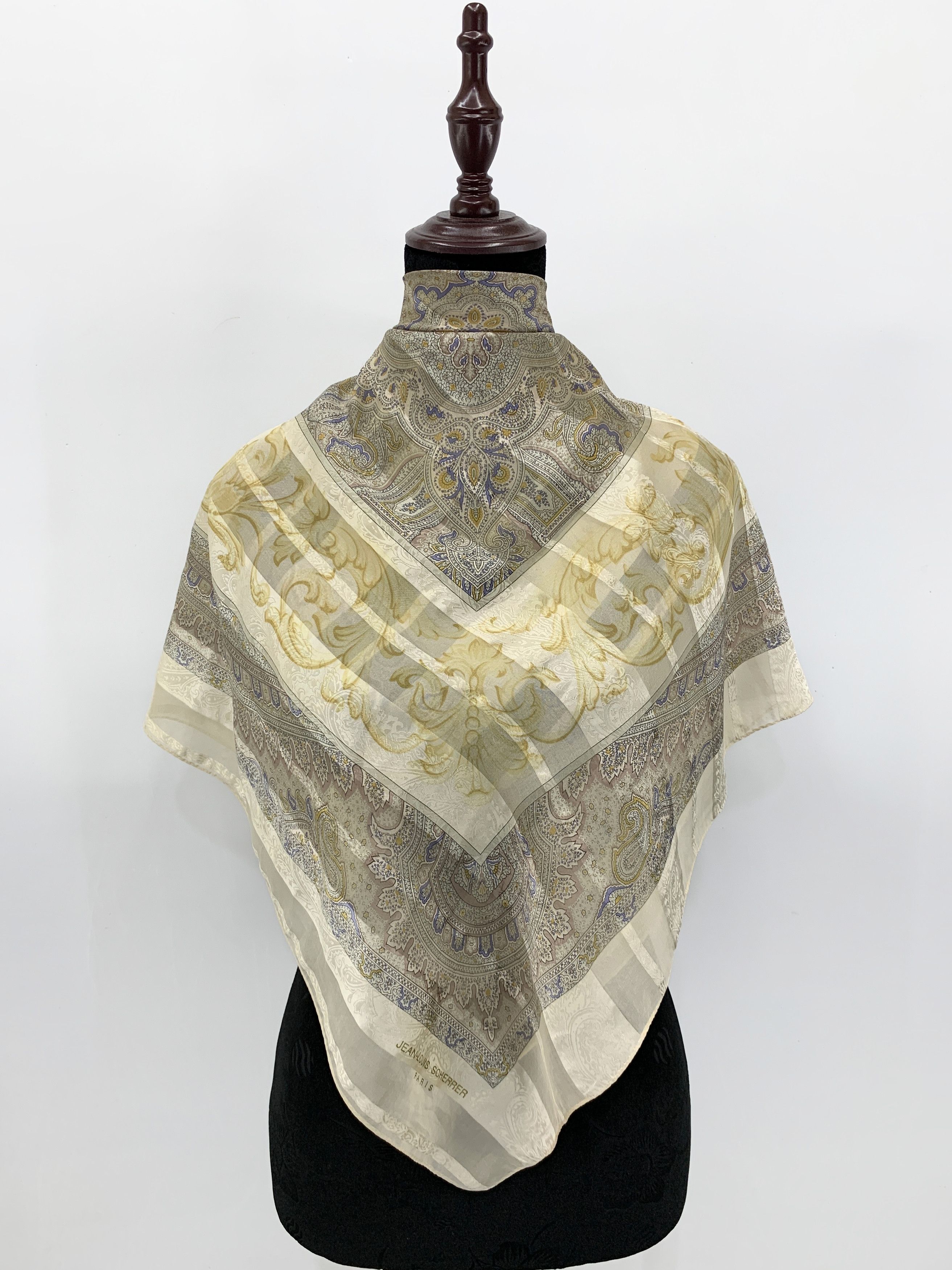 Vintage Jean Louis Scherrer Silk Scarf Neckwear SCA634