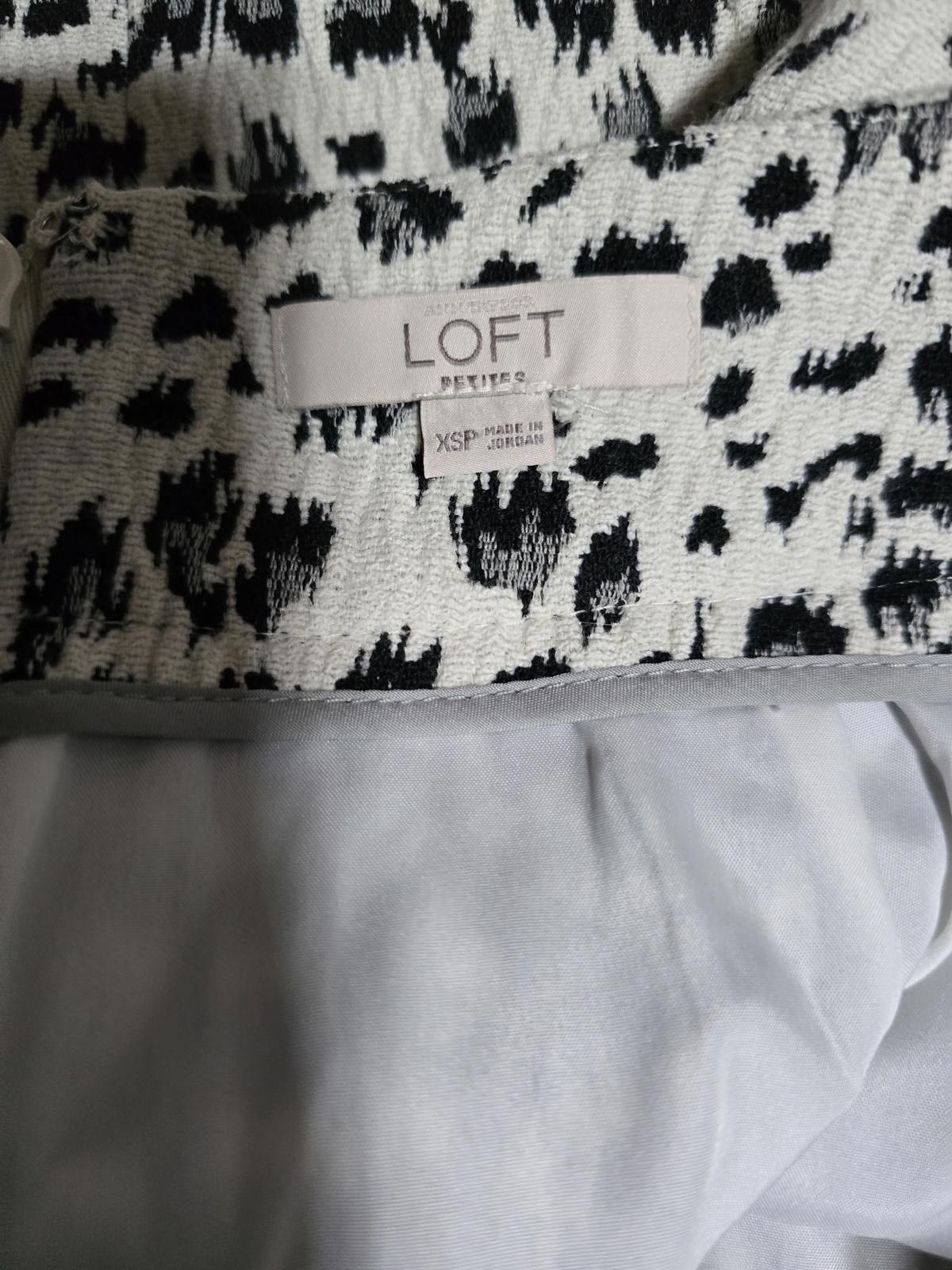 Other Loft White & Gray Mini Pencil Skirt Lined Size 26" / US 2 / IT 38 - 3 Thumbnail