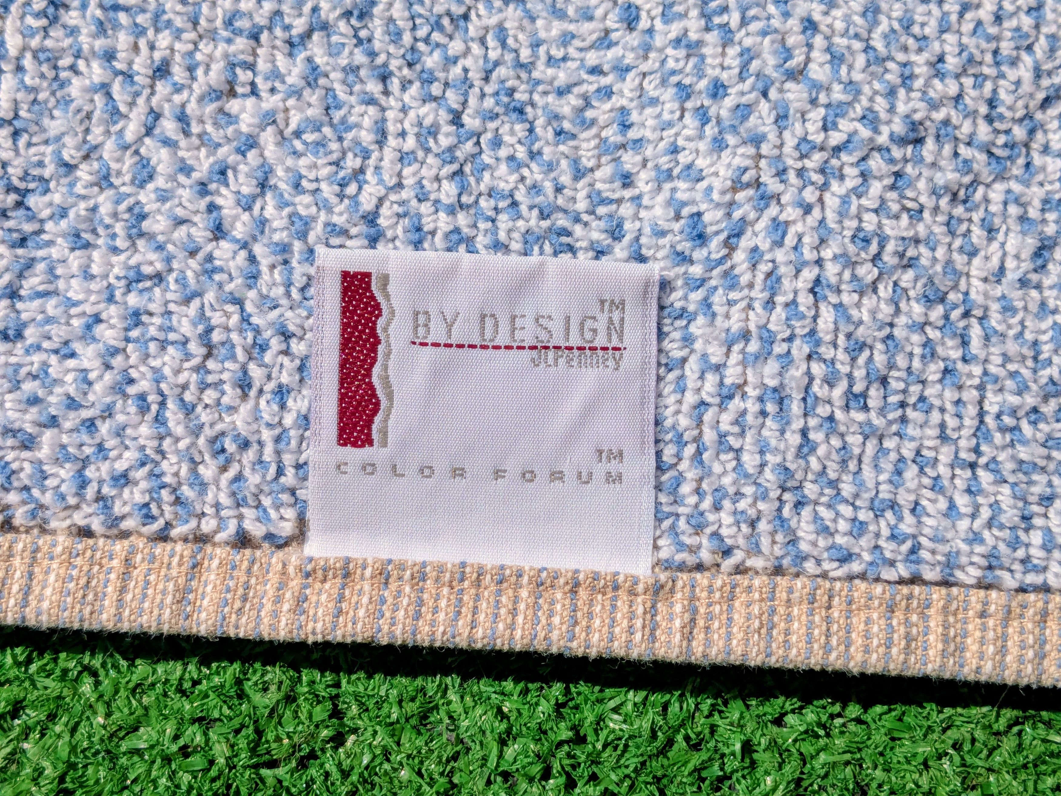 JCPenney VTG JCPenny Color Forum 1980s Ice Blue Flame 2Pc Towel Set Size ONE SIZE - 4 Thumbnail