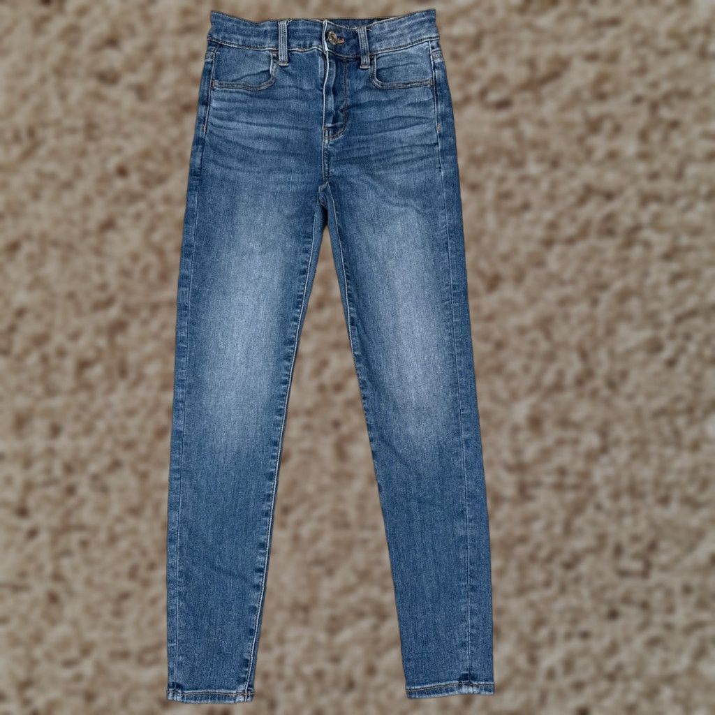 American Eagle Outfitters American Eagle Jeans Women 0 Blue Mid Rise Stretch Crop Skinny 26L 5-Pocket Denim Logo Embroidered 90s Vintage? No, keep. End gender: Womens Size 25" / US 0 / IT 36 - 1 Thumbnail