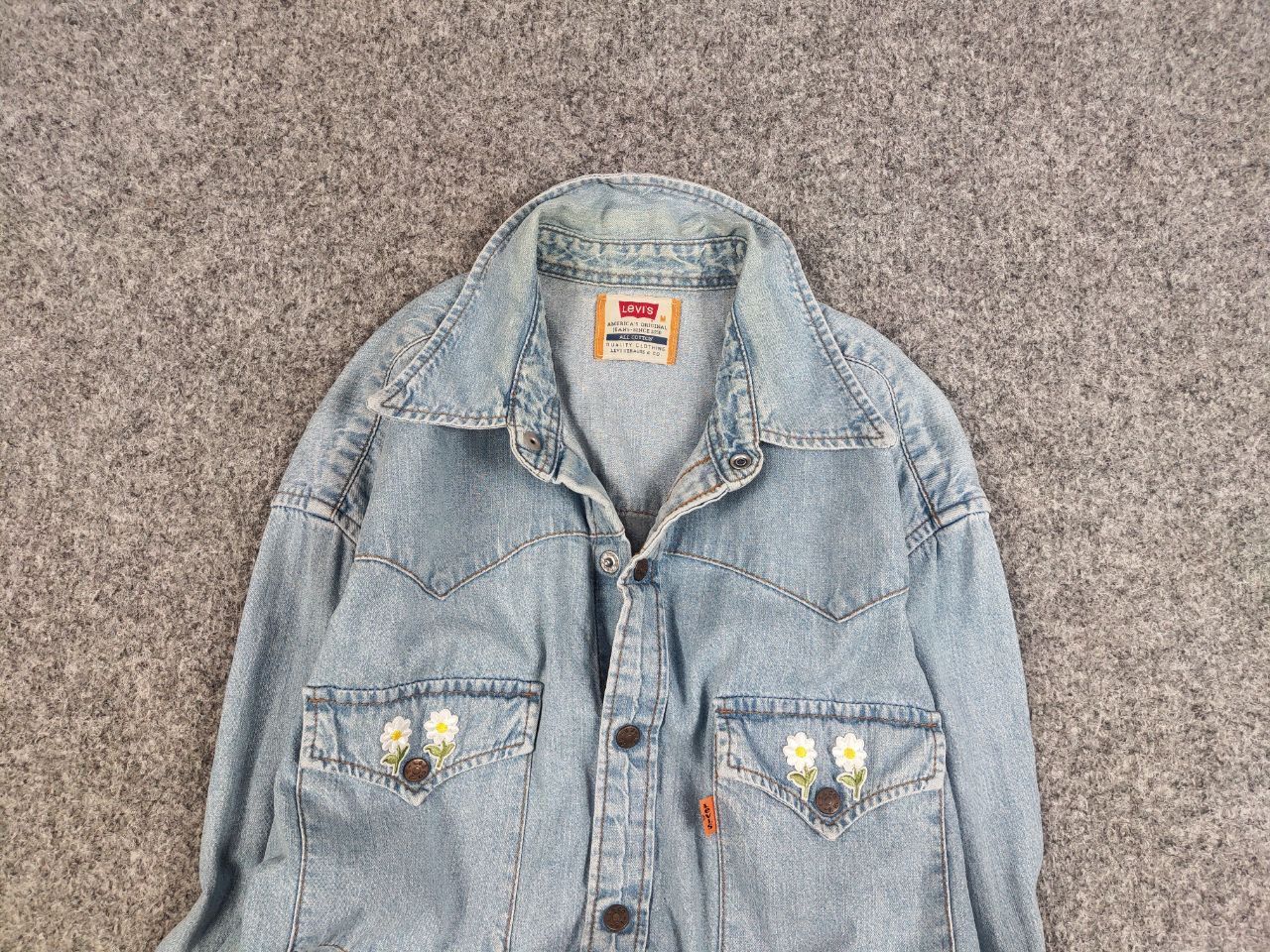 Levi's Vintage 90's Levis Orange Tab denim Classic Buttons Shirt Size US M / EU 48-50 / 2 - 8 Thumbnail