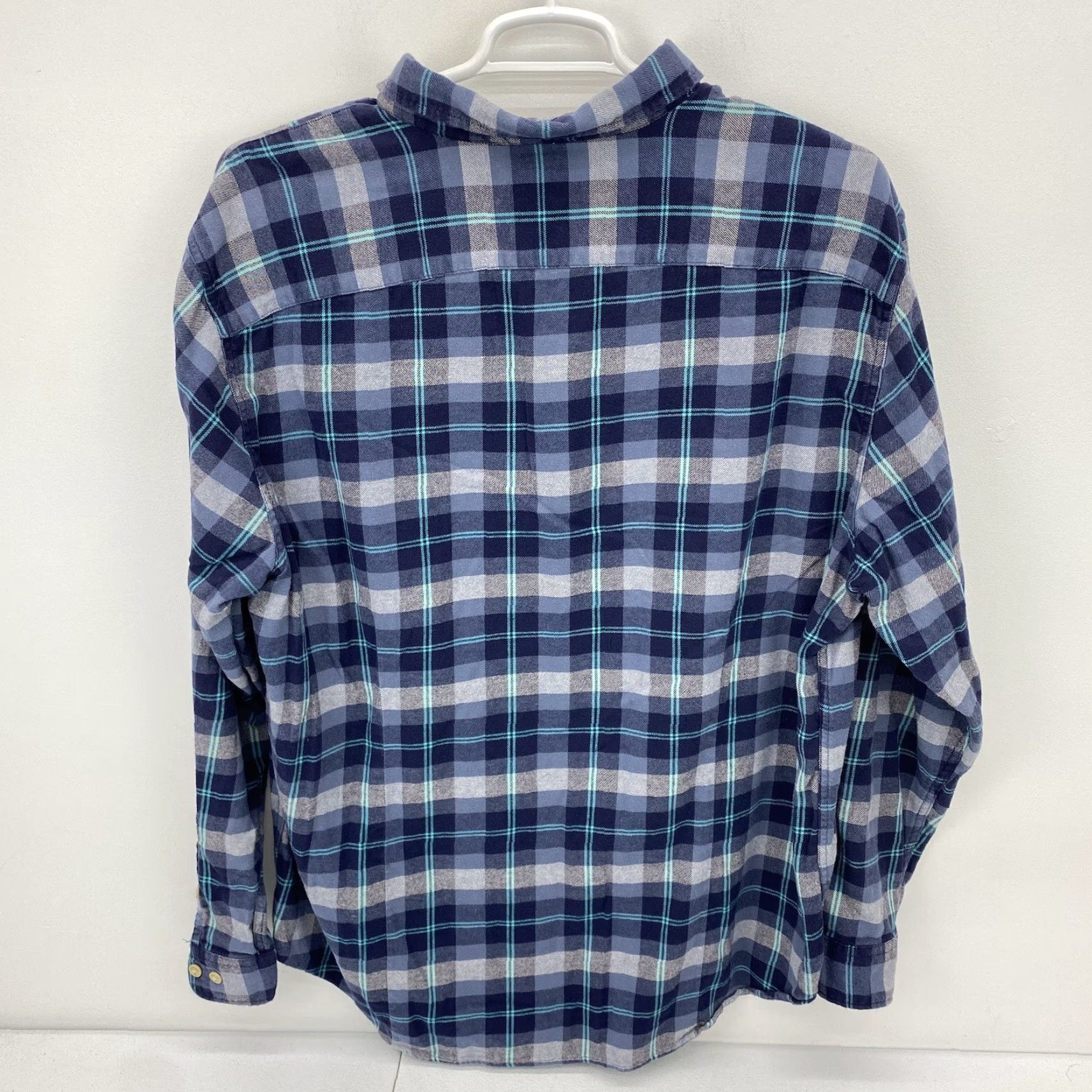 Vintage the normal brand Shirt Men 2XL Button-Up Plaid Blue Long Sleeve Work Shirt Size US XXL / EU 58 / 5 - 3 Thumbnail