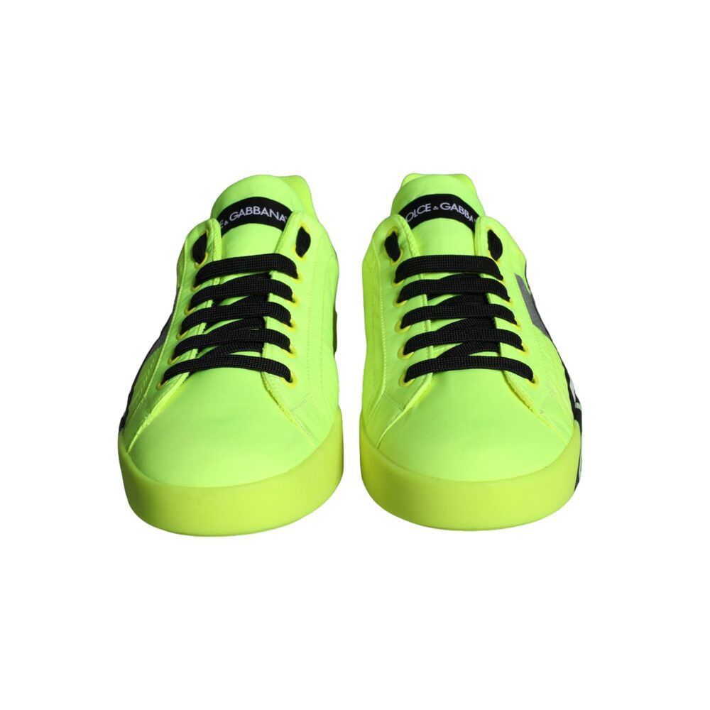 Dolce & Gabbana Dolce & Gabbana Neon Green Logo Tape Low Top Sneakers Shoes Size US 6 / EU 39 - 2 Thumbnail