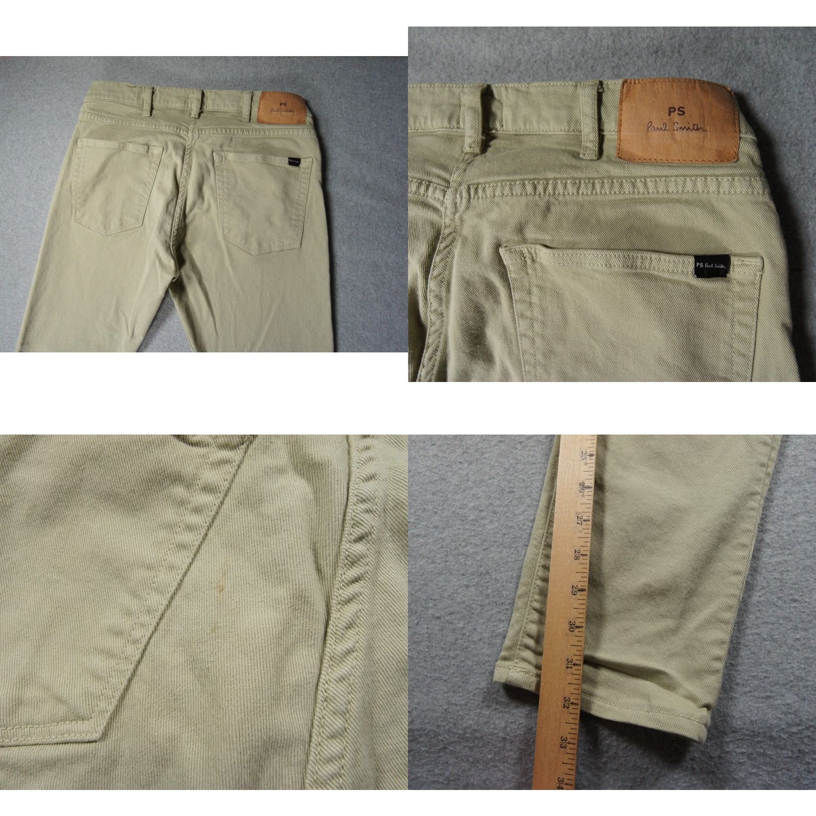 Paul Smith Paul Smith Jeans Mens 30x32 Green Denim Tapered Fit Stretch Casual Adult Pants Size US 30 / EU 46 - 8 Thumbnail
