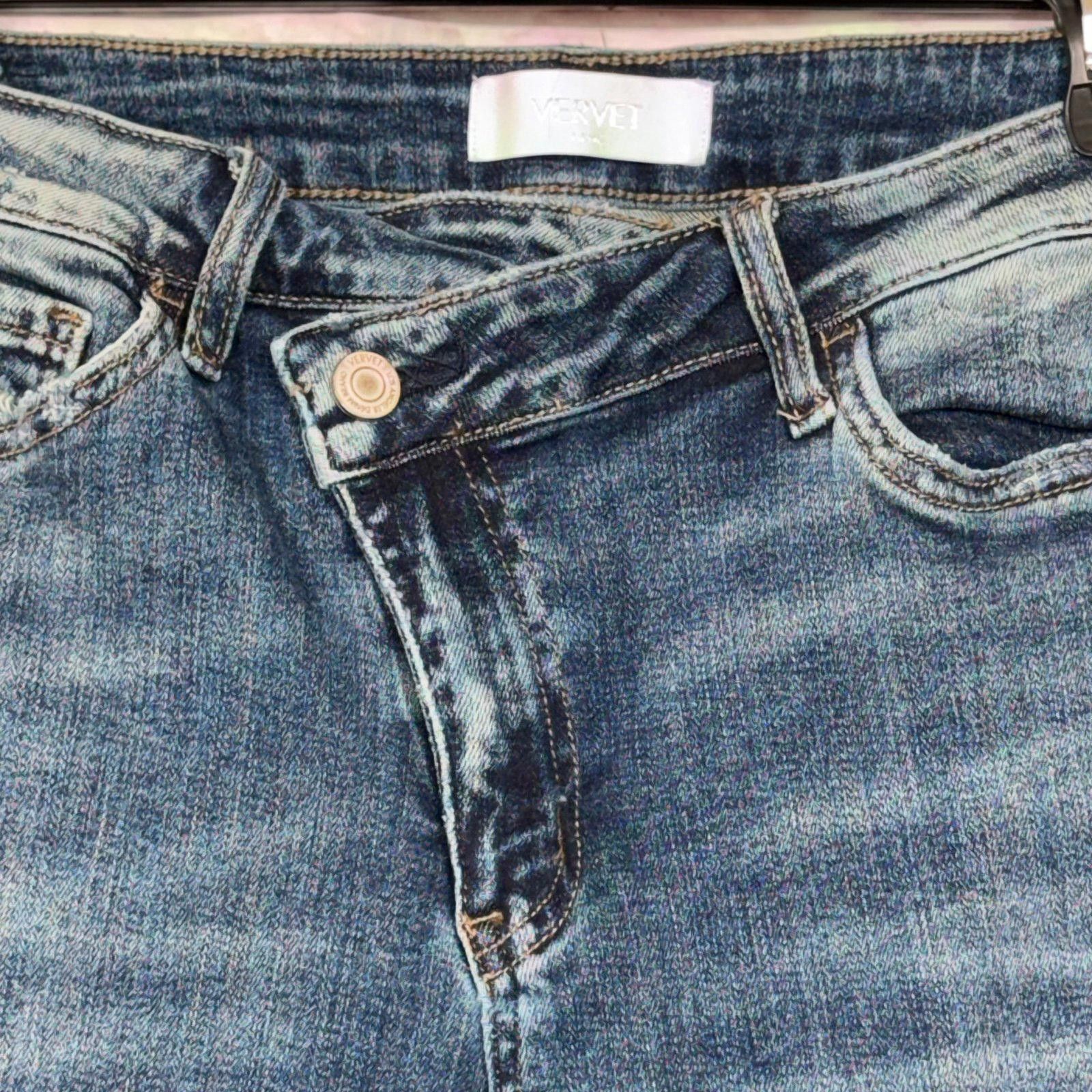 Other Vervet Blue Size 29 Crossover Distressed Skinny Jeans Size 29" - 2 Thumbnail