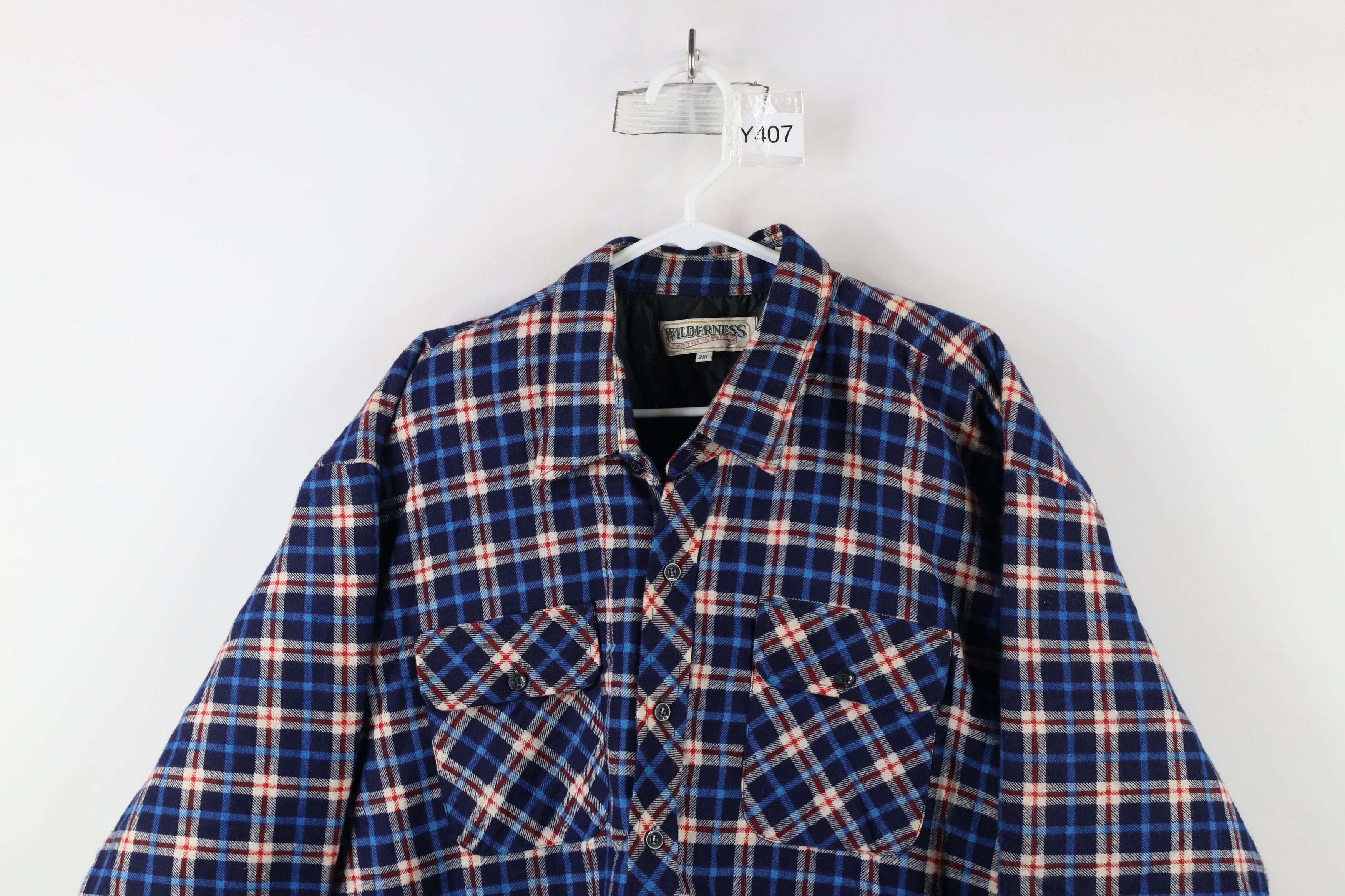 Vintage Vintage 90s Streetwear Flannel Button Shirt Jacket Jac Shirt Size US XXL / EU 58 / 5 - 2 Thumbnail